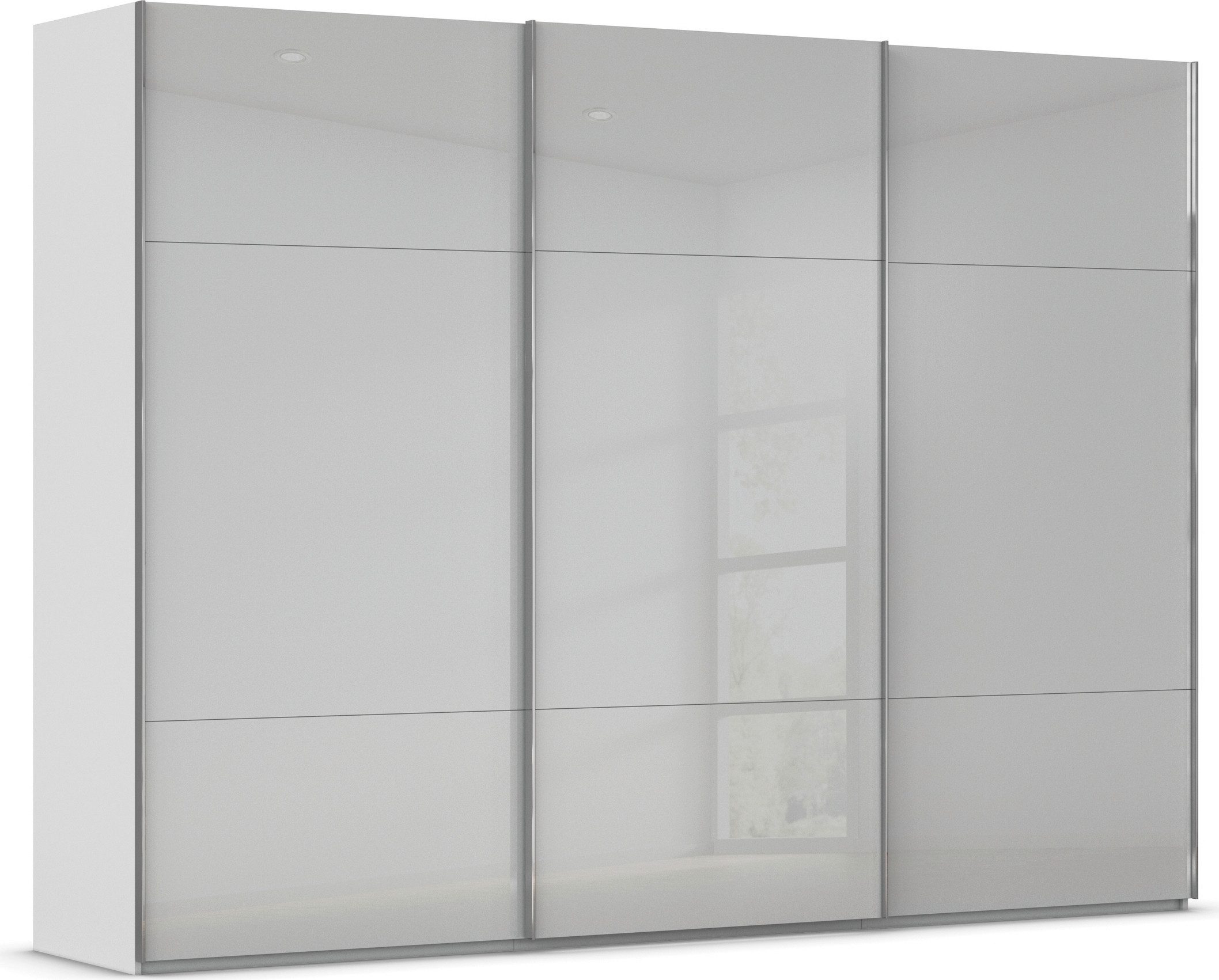rauch Schwebetürenschrank Kleiderschrank Schrank Garderobe Schlafzimmerschrank CONTIDO (3 verschiedene Ausstattungen BASIC/CLASSIC/PREMIUM) aus hochwertigem Material in 6 Breiten 2 Griff-Farben MADE IN GERMANY