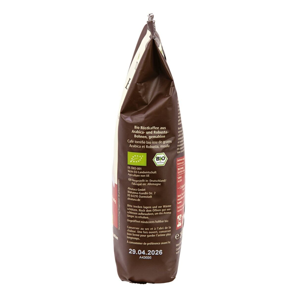 Alnatura Kaffee Espresso, 250 g, gemahlen