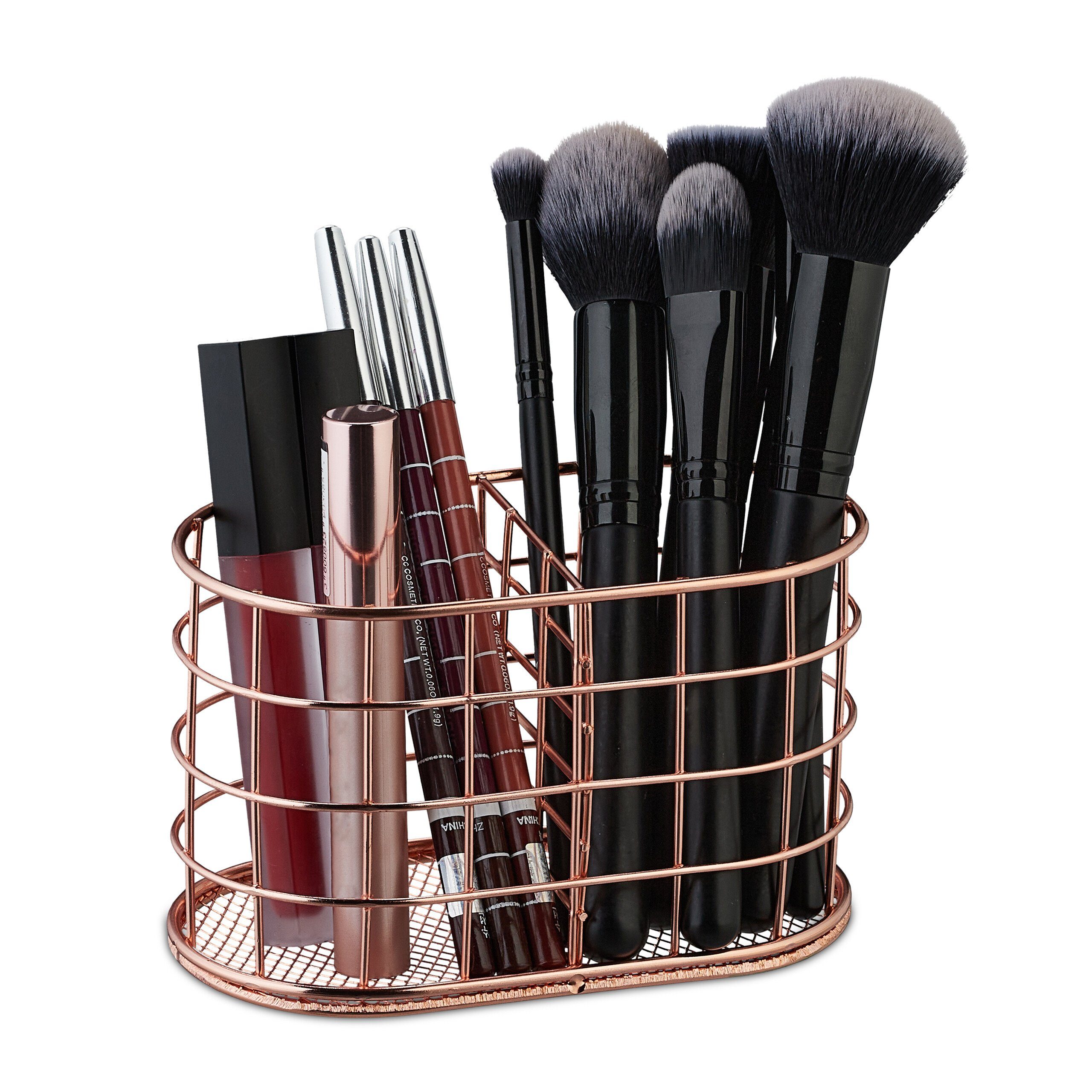 relaxdays Organizer Владелец ручки 2 Fächer roségold