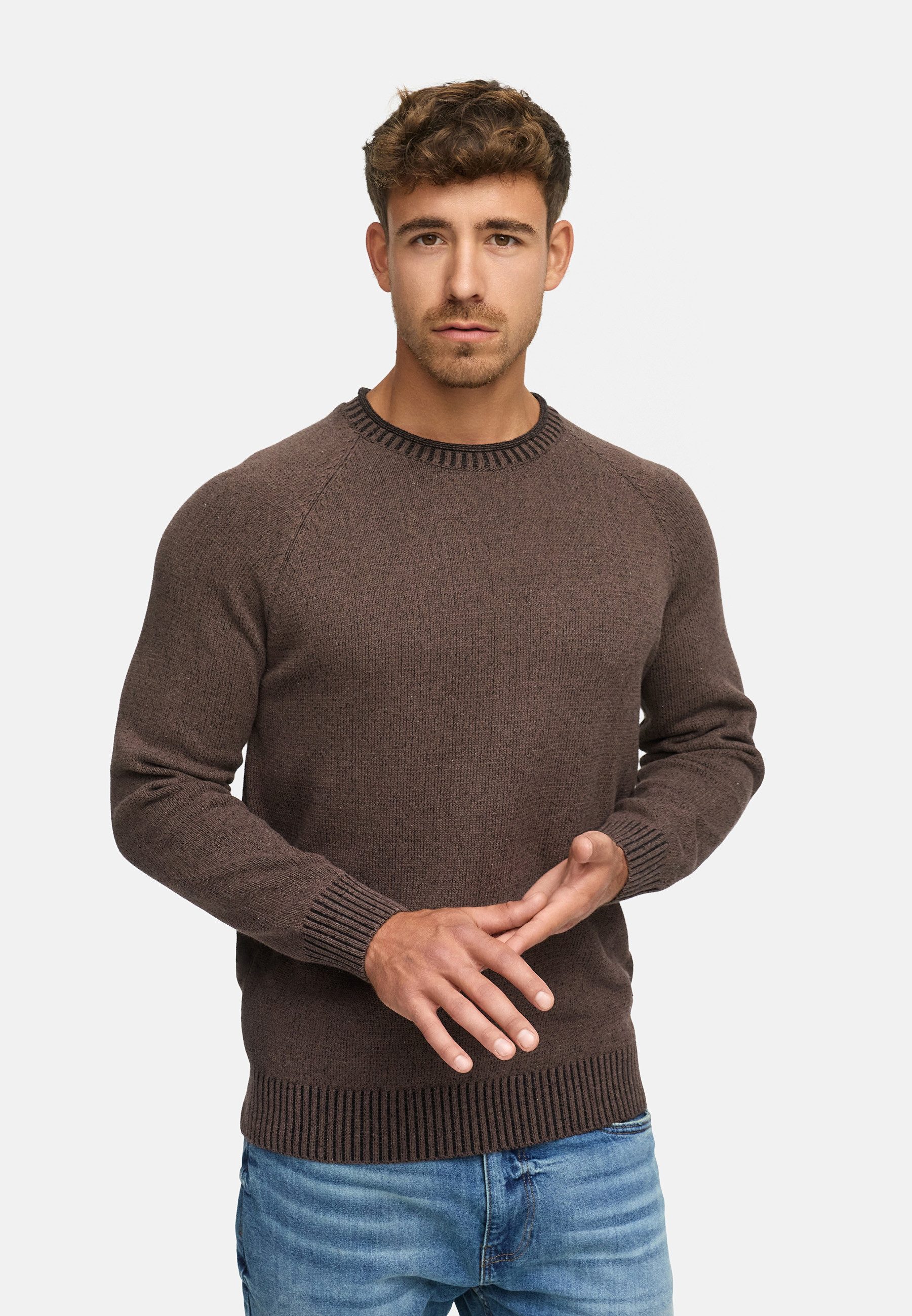 Indicode Strickpullover INMassum Strickpullover mit Rundhals-Ausschnitt günstig online kaufen