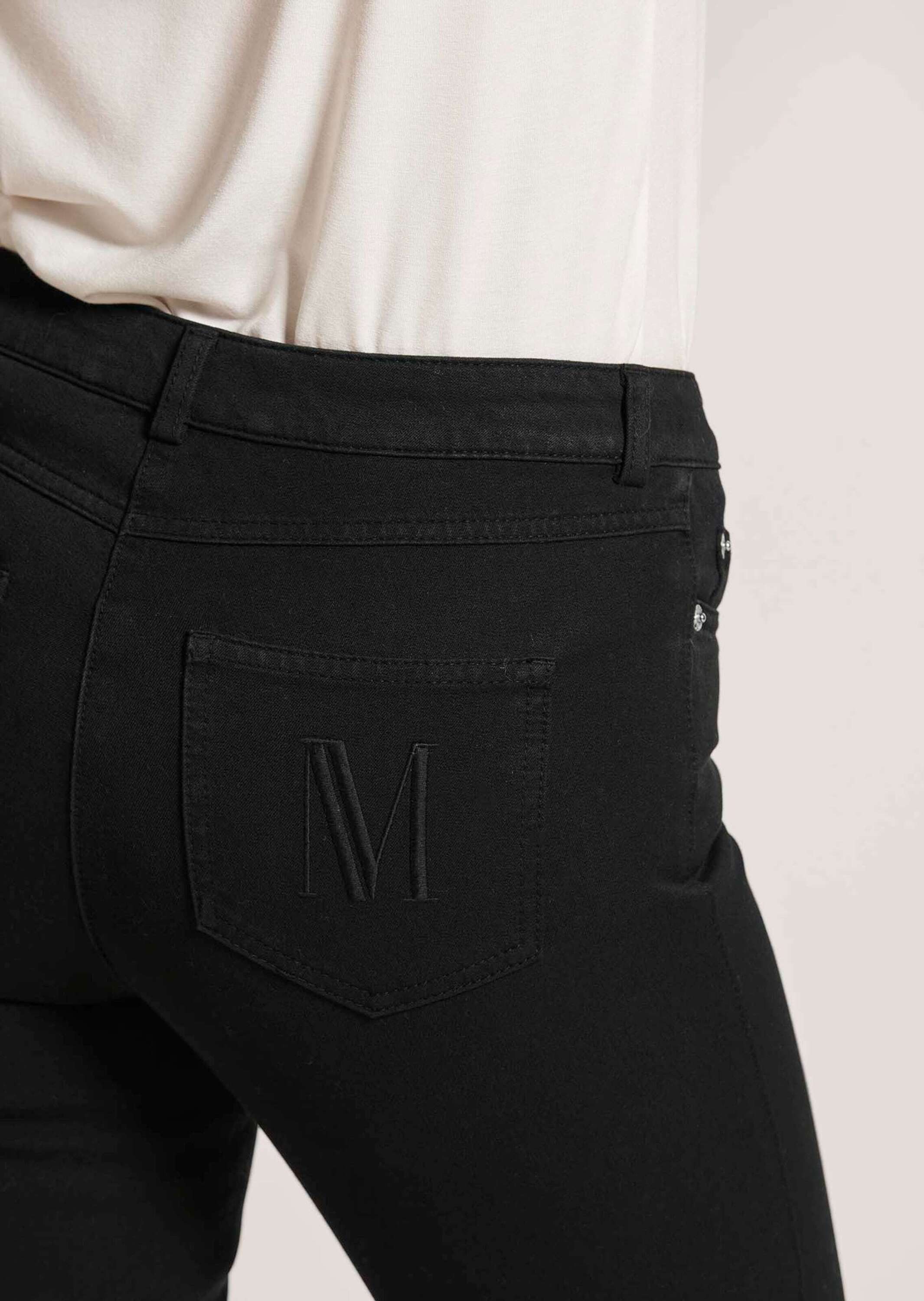 MADELEINE Gerade Jeans Schmale Jeans im Five-Pocket-Style Basichose mit Formbund, Gürtelschlaufen und Knöchellang – Bild 4 von 5