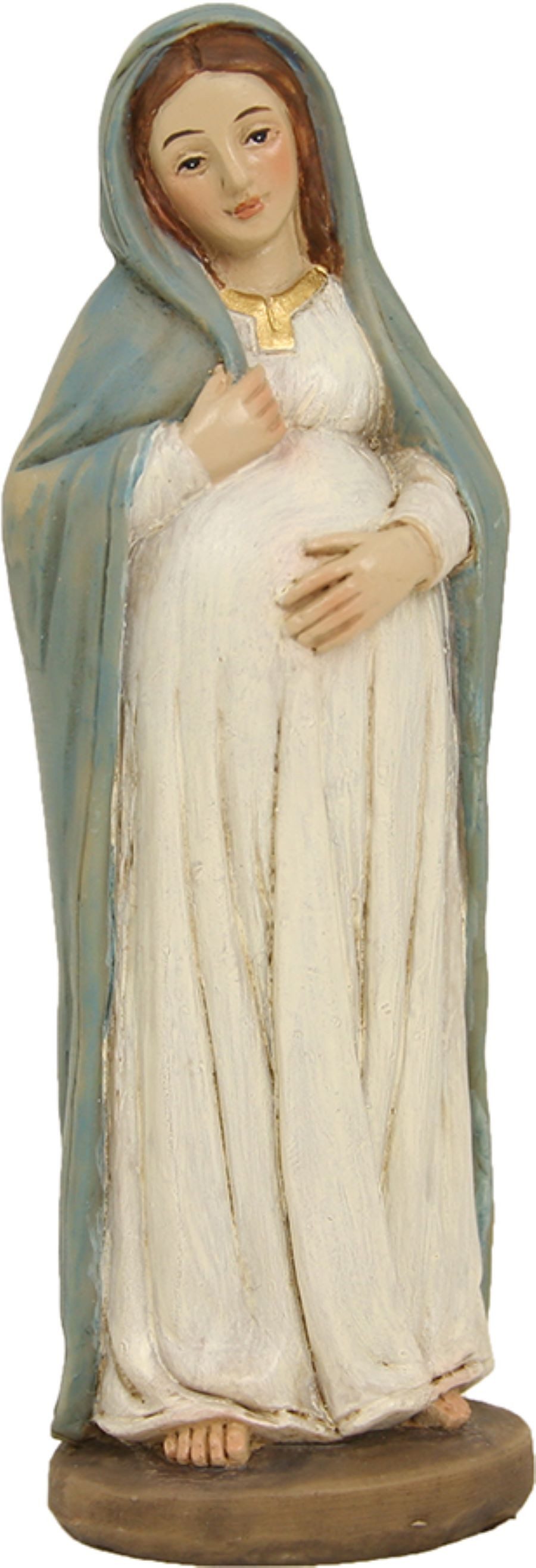 FADEDA Krippenfigur FADEDA Schwangere Maria, weiss-blau, Höhe in cm: 11
