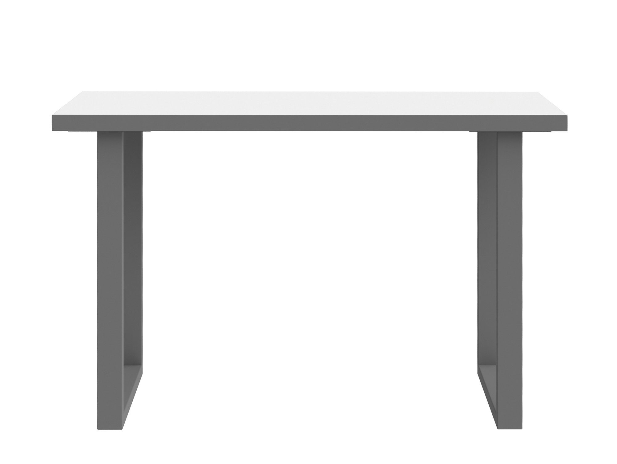 Material KALINA 120 weiss/grau cm, Dekorspanplatte, Schreibtisch Schreibtisch, Moebel-Eins