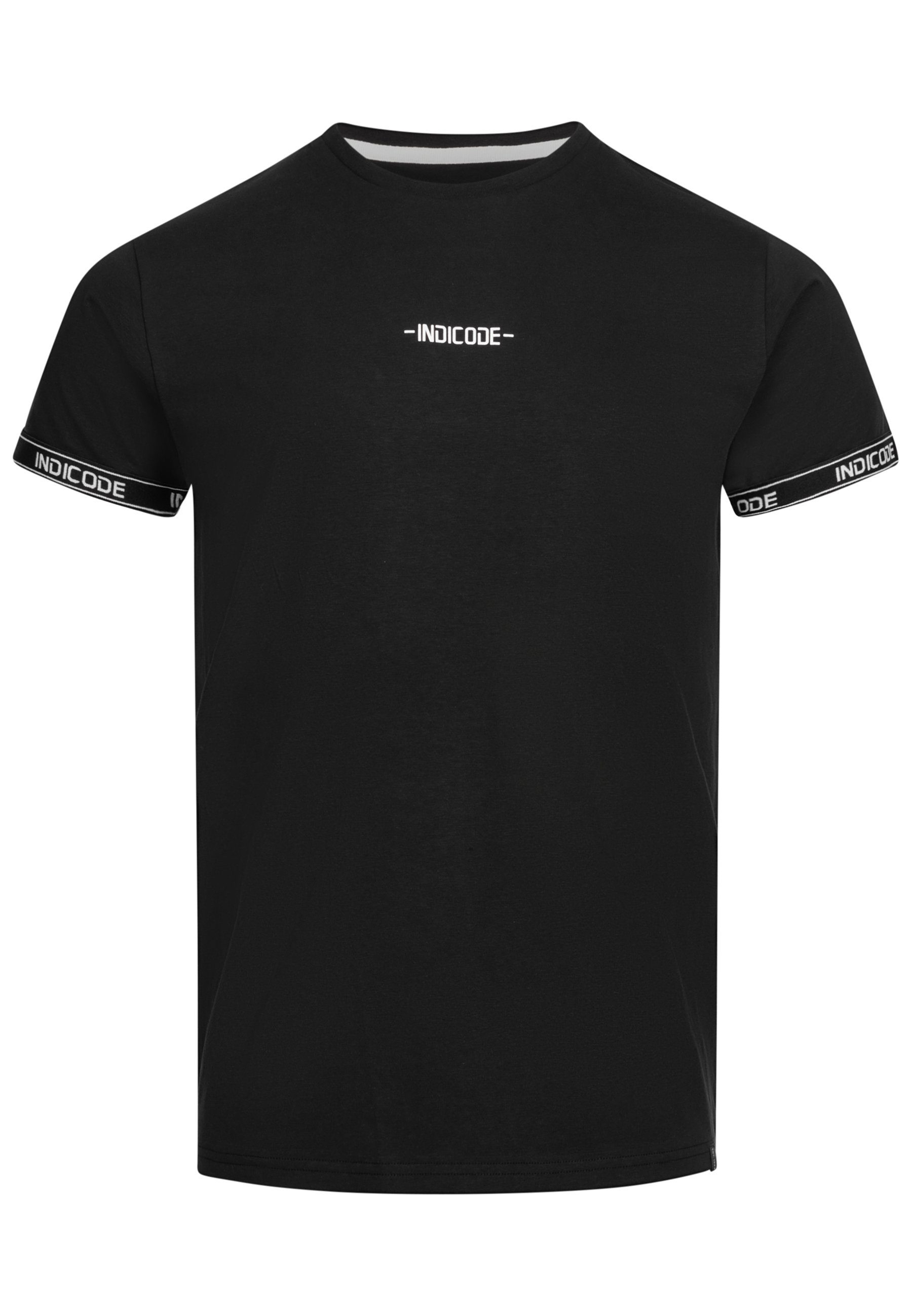 Indicode T-Shirt Herren Lutzy Shirt Tee Herrenshirt mit dezentem Logoprint günstig online kaufen