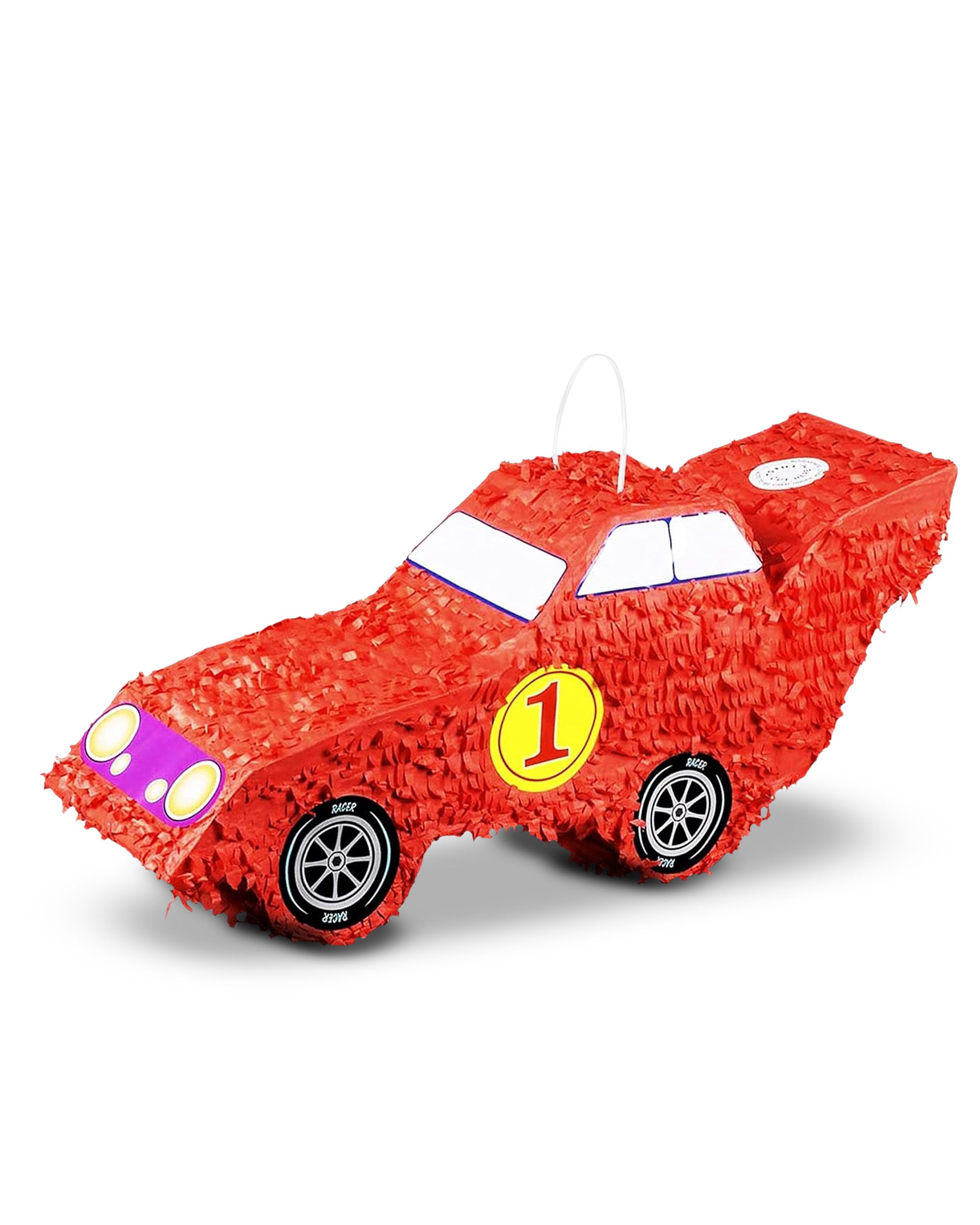 Party Factory Pinata Rennwagen Pinata rot Kinder Partyspiel Schlag-Pinata Kindergeburtstag, stabil