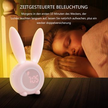 GelldG Kinderwecker Kinder Lichtwecker Kinderwecker Nachttischlampe Snooze-Funktion