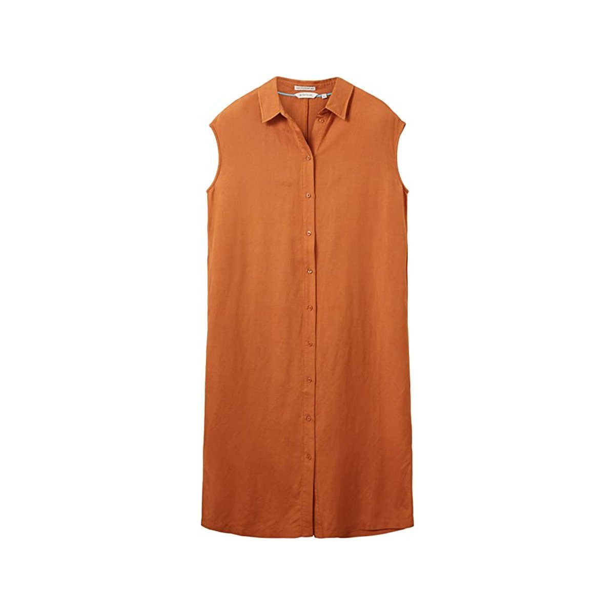 brown uni Jerseykleid (1-tlg) TOM TAILOR terracotta