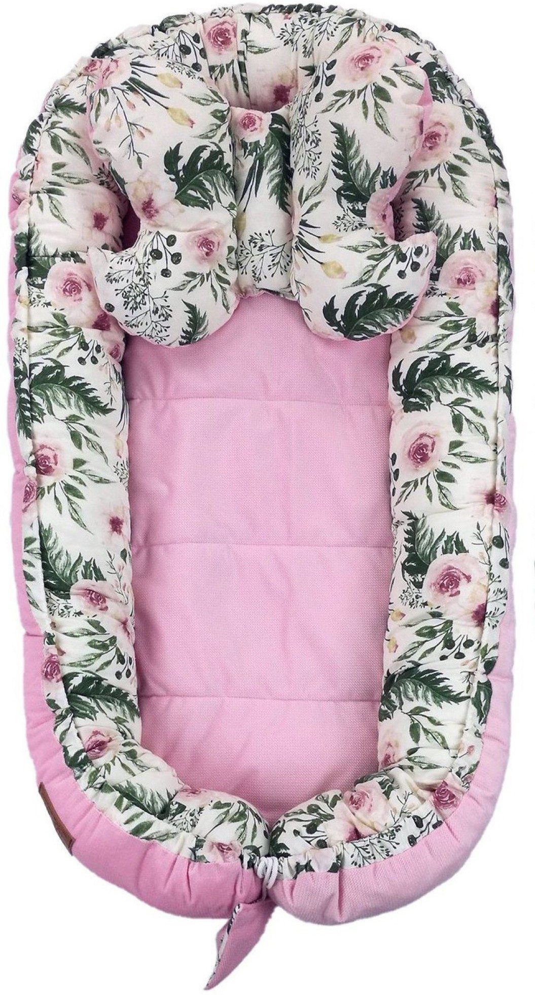 Pamek Bettnestchen Babybett Babynestchen Babynest Kinderbett Kokon zum schlafen Kissen, Sehr weiches material, Füllung 100% antiallergische Silikonkogel.