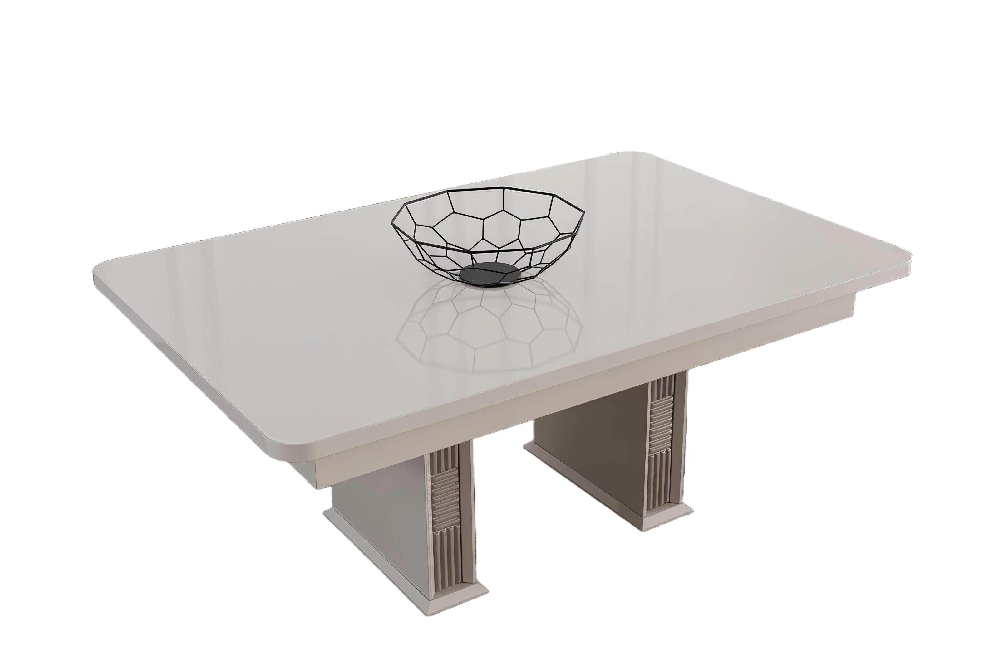 Xlmoebel Couchtisch Luxuriöser Designer-Couchtisch aus Holz für das Wohnzimmer in Weiß. (1-St., Couchtisch), Hergestellt in Europa