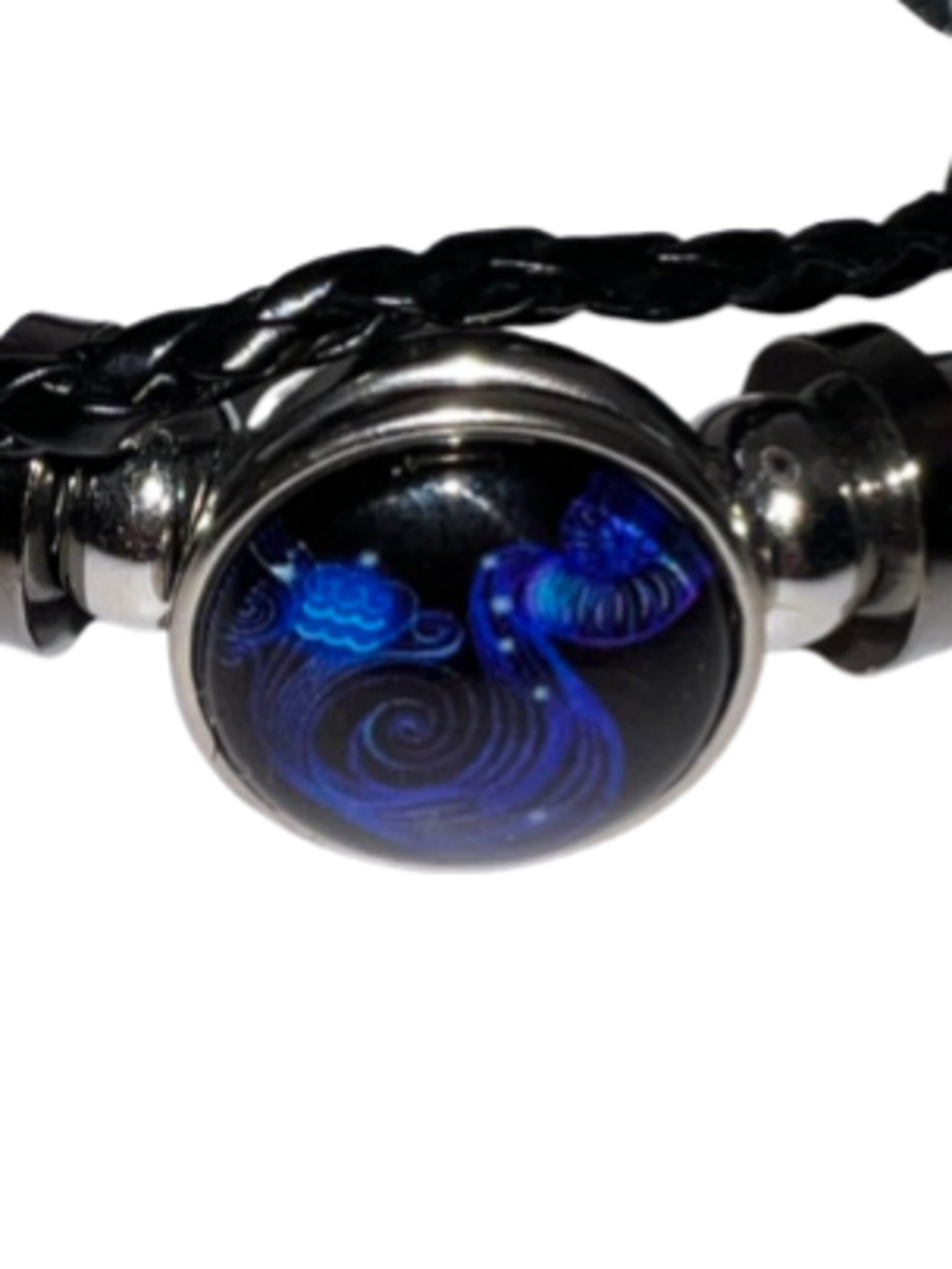 Stelby Armband 3D Glas Armband mit im Wassermann mit Gravur Gravur Sternzeichen