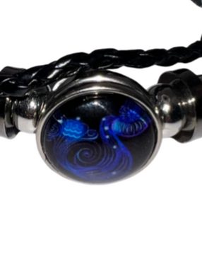 Stelby Armband mit Gravur Armband Sternzeichen Wassermann mit 3D Gravur im Glas