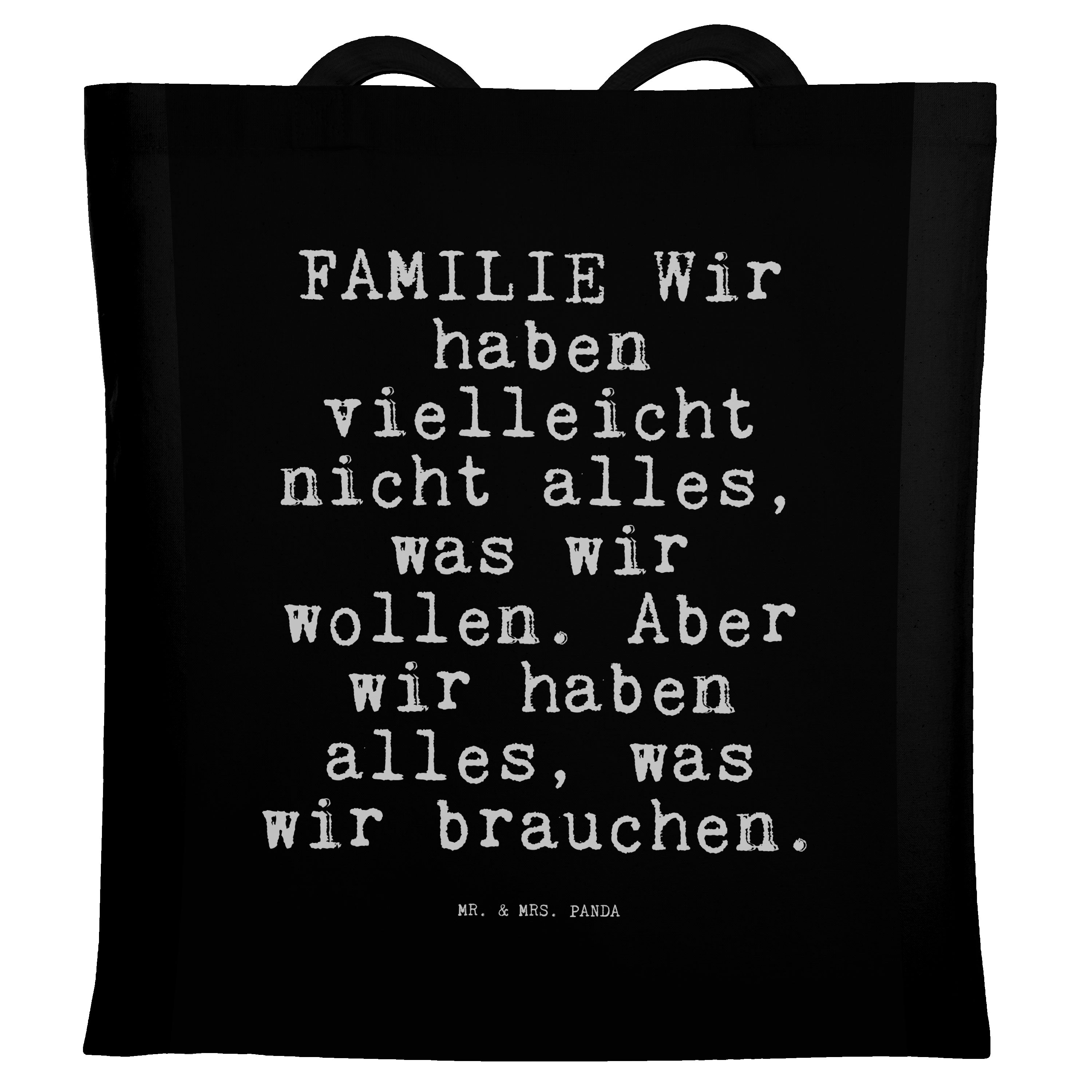 haben (1-tlg) & Tragetasche Panda vielleicht... Geschenk, Wir Muttertag - Mr. Mrs. Schwarz - Gesch FAMILIE