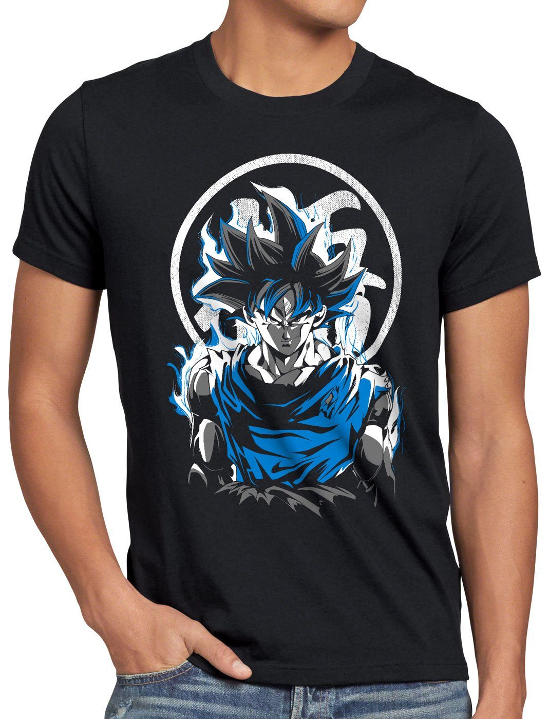 style3 Print-Shirt Herren Saiyan drache God vegeta ball db dragon Super Blue evolution T-Shirt