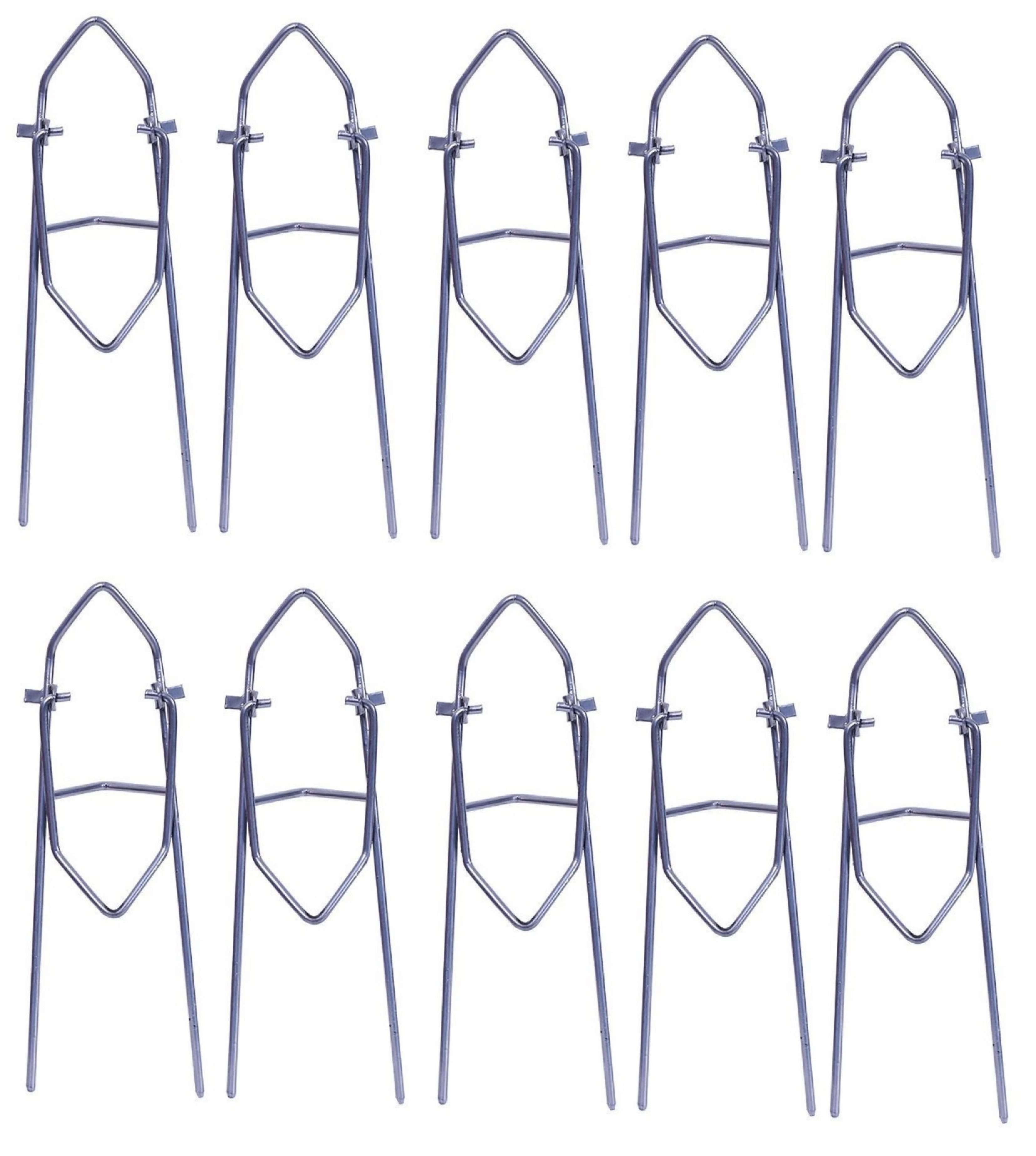 Angelkescher 10er Set Angelrutenhalter Boden, Rutenhalter aus Metall - Rutenstände