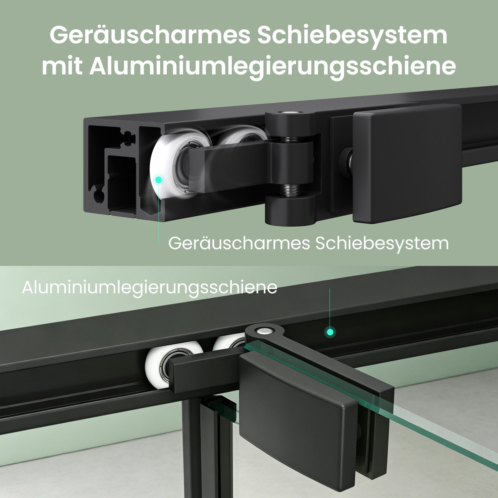Mai & Mai Eckdusche Duschkabine Eckeinstieg mit Schiebetür nach innen 6 mm ESG Glas Rav69K, BxT: 75x75 cm, ESG-Sicherheitsglas, zuverlässige Rundum-Abdichtung,optional mit Duschtasse erhältlich