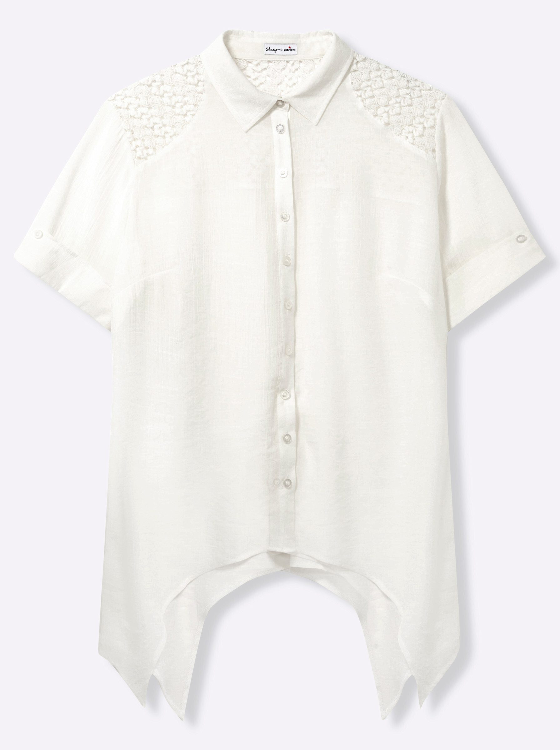 Klassische Bluse Halbarm-Bluse Kurzarm