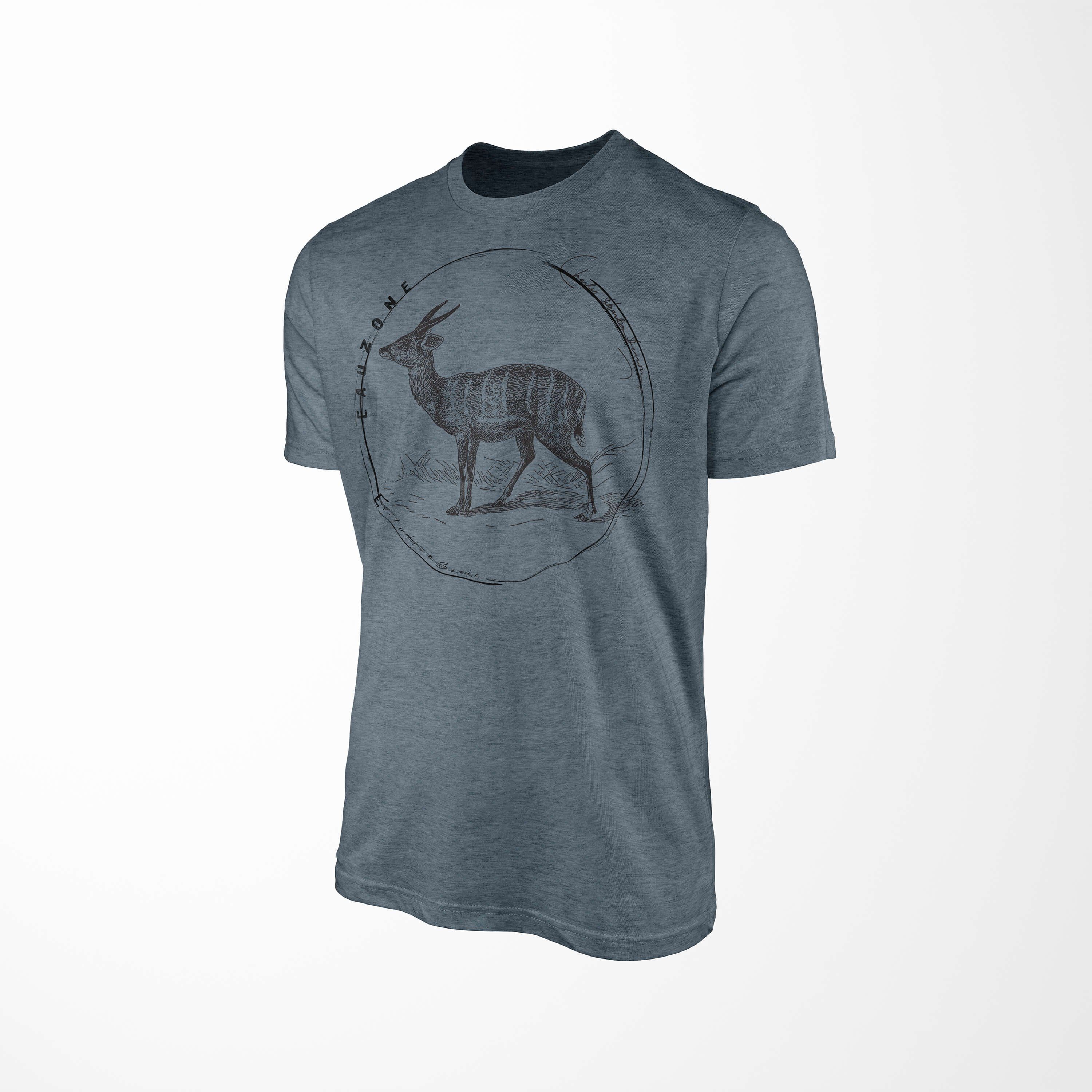 T-Shirt Art Herren Sinus Indigo T-Shirt Evolution Antilope