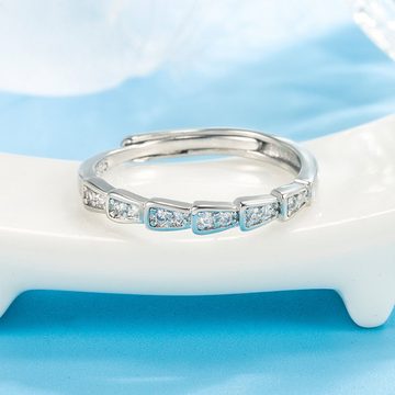 AquaBreeze Partnerring S925 Silber Ring, Valentinstag Geschenk Ring (Schlicht und modisch, 1-tlg), Einstellbare Öffnung