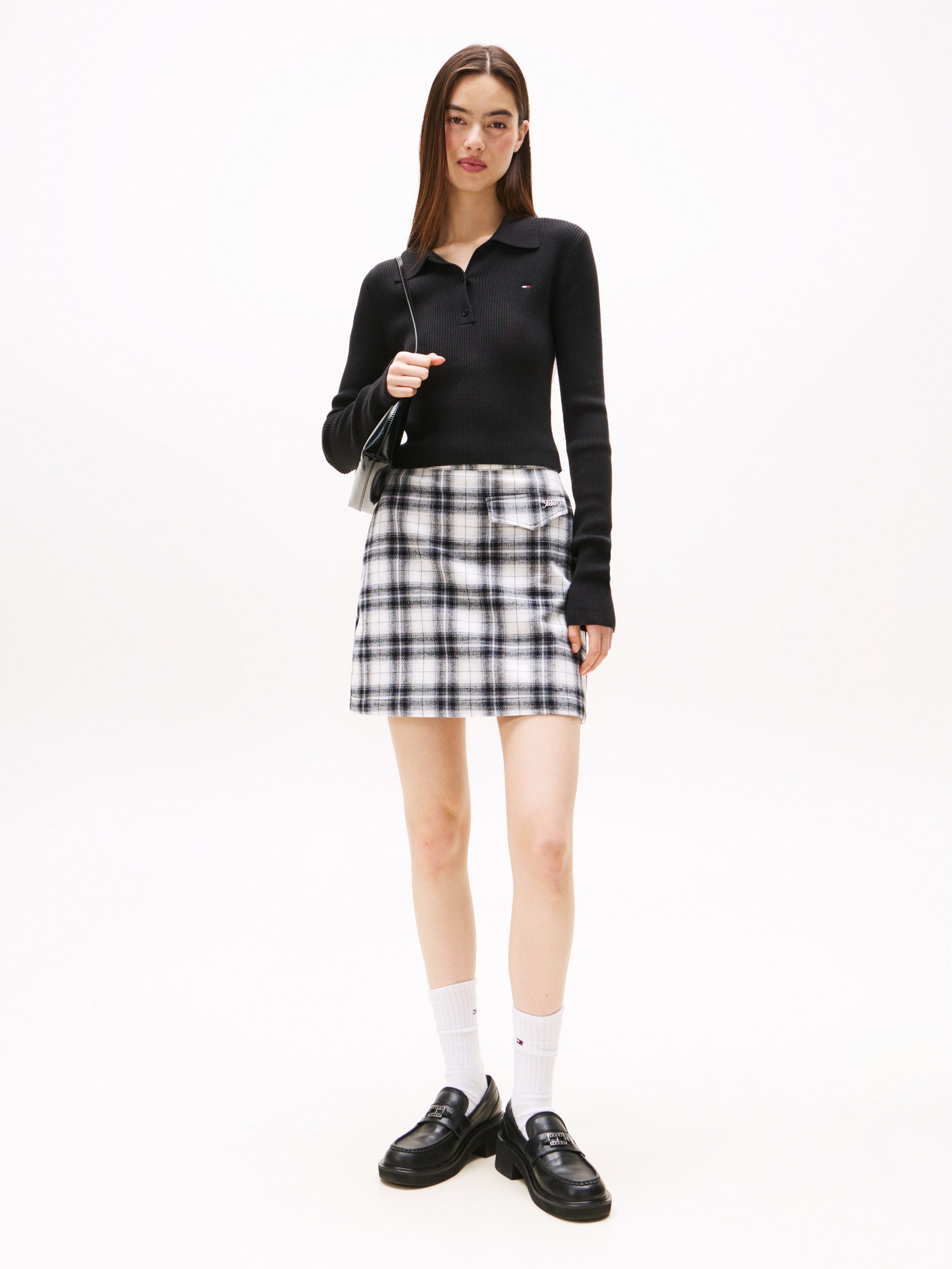 Tommy Jeans Polokragenpullover TJW ESSENTIAL POLO LS SWEATER