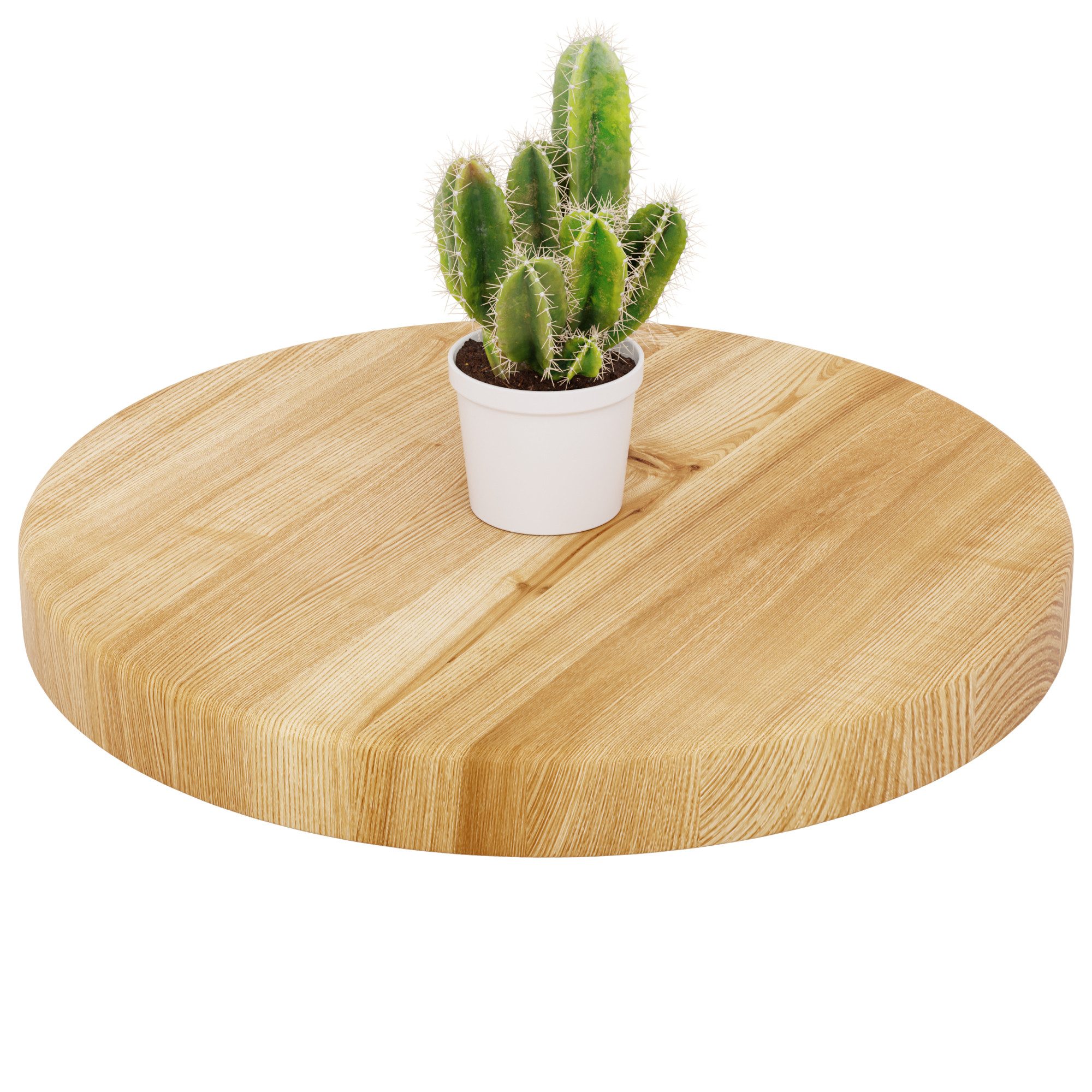 LAMO Manufaktur Esstischplatte LAMO Manufaktur Holzplatte rund 40 cm aus Naturholz für Couchtisch (Bürotisch, Esstischtischplatte), Kaffeetisch, Kindertisch, Stärke: 40 mm Farbe: Rustikal