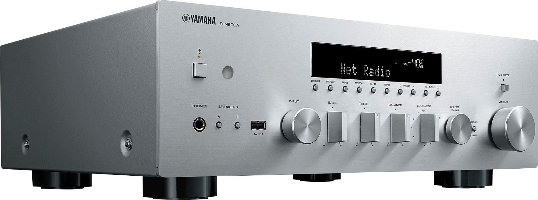 Yamaha R-N600A Netzwerk-Receiver (Bluetooth, LAN (Ethernet), (WLAN, Spotify, Amazon Music, Phono, MusicCast, TV)