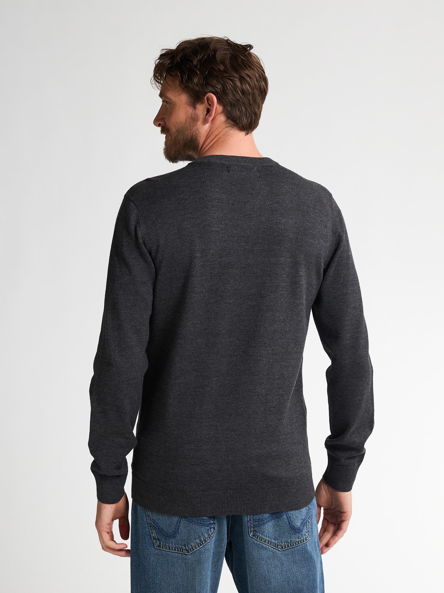 Petrol Industries V-Ausschnitt-Pullover V-Neck Basi Materialmix günstig online kaufen