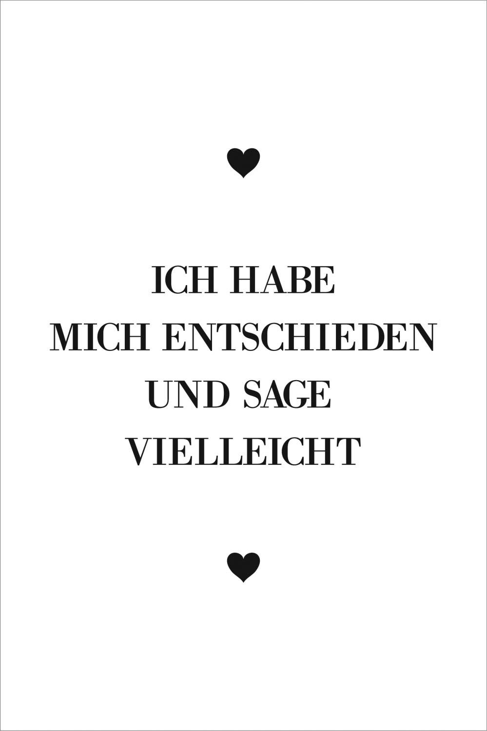 queence Acrylglasbild Spruch, Herz, Herzbilder, Herzen, Schwarz-Weiß, Sprüche, Sprüche & Texte, Fine Art-Print in Galeriequalität
