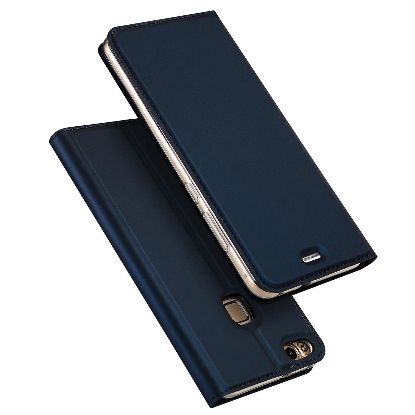 CoolGadget Handyhülle Klapptasche Wallet Kartenfach für Huawei P9 Lite 5,2 Zoll, Ultra Slim Flip Case Hülle Klapphülle Cover Schutzhülle