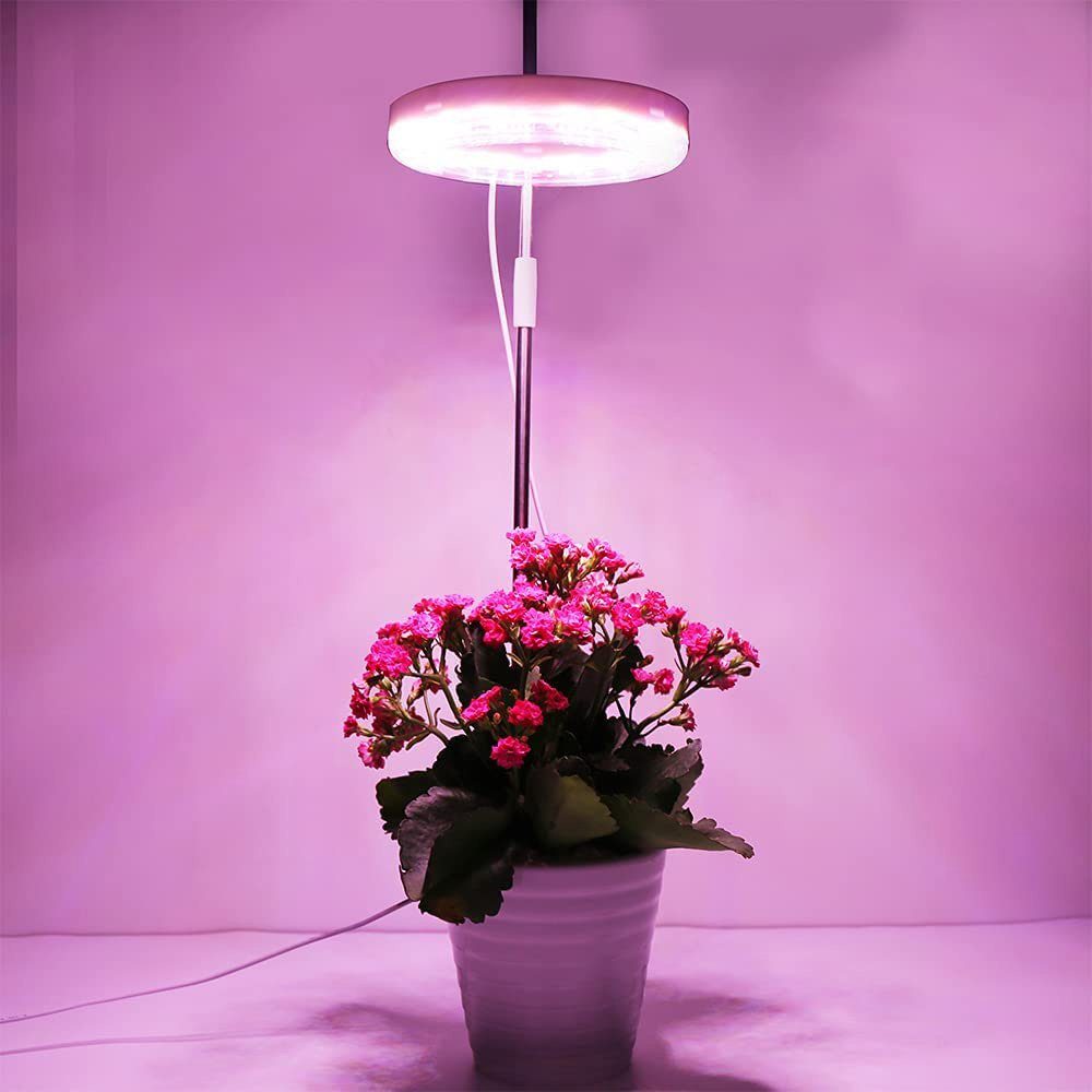 Rosnek Pflanzenlampe Ringlicht-Kopf, 3 Volles Spektrum (Rot+Blau+Weiß), Spektrummodi, Blumen Sukkulenten, dimmbar, Timer Zimmerpflanzen für