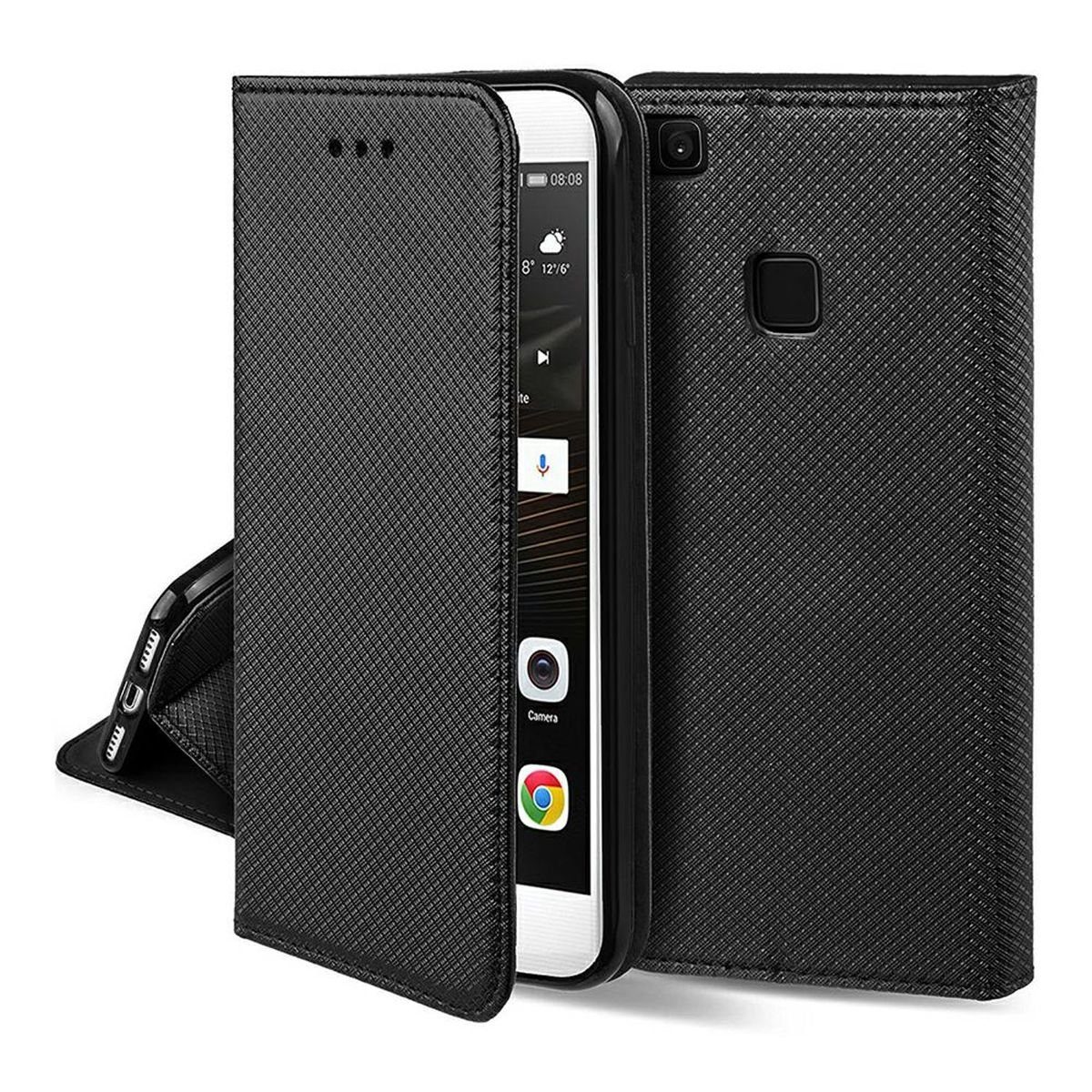 König Design Handyhülle Huawei P40 Lite E, Huawei P40 Lite E Handyhülle Bookcover Schwarz