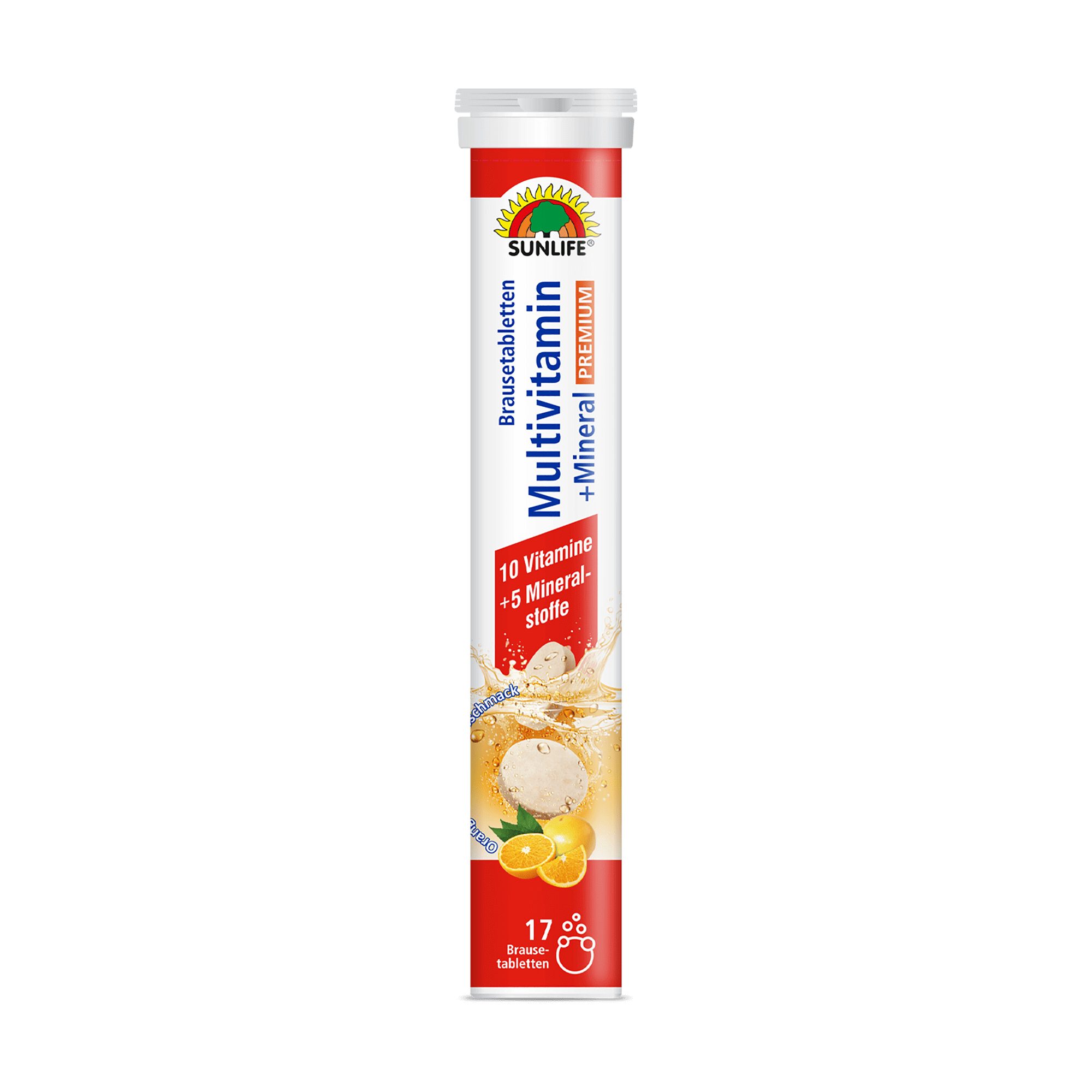 SUNLIFE SUNLIFE® Multivitamin + Mineral Brausetabletten hochdosiert Energie Täglich 1x eine Brausetablette in einem Glas Wasser (250 ml) auflösen und trinken