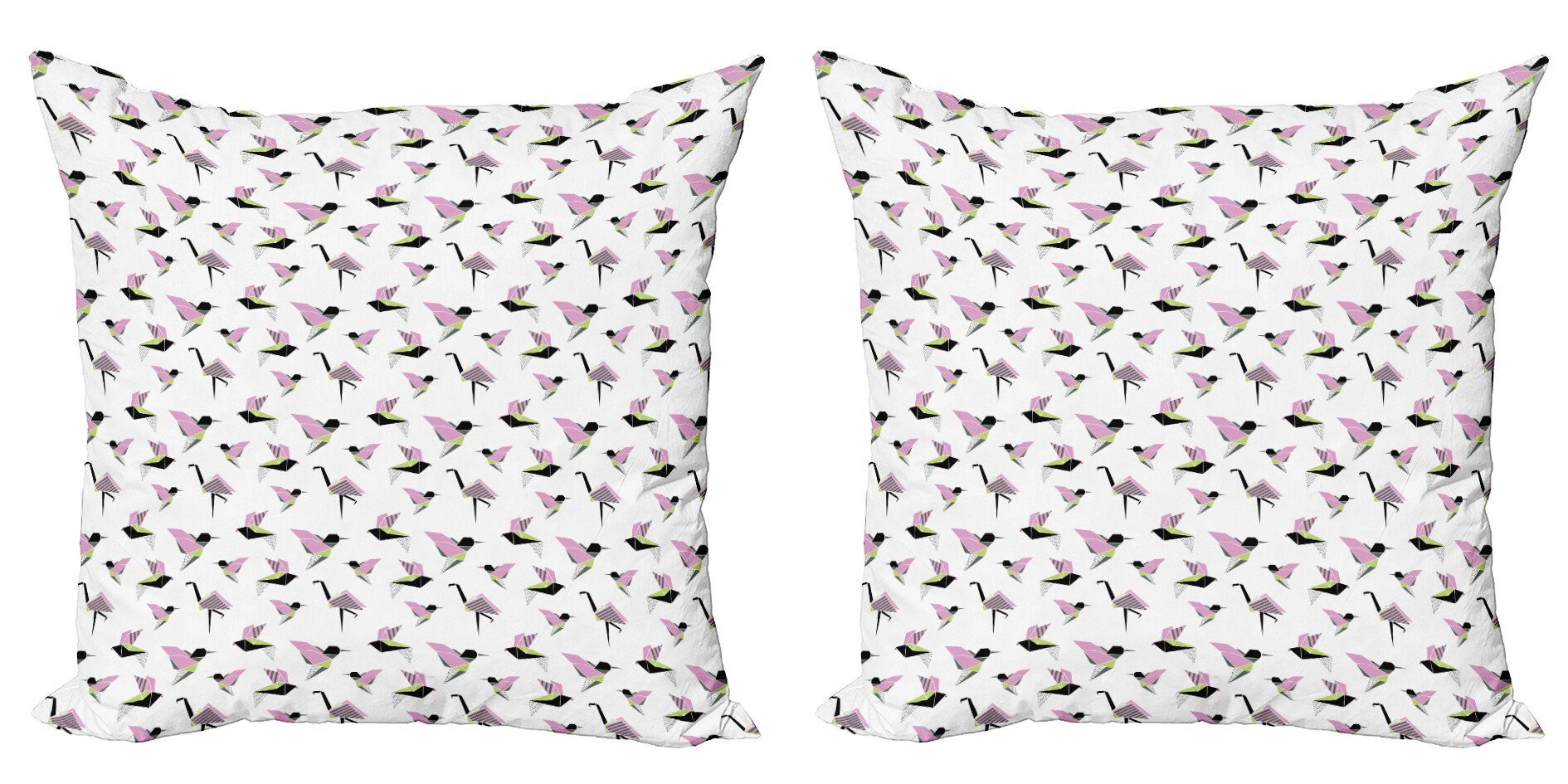Kissenbezüge Modern Accent Doppelseitiger Digitaldruck, japanisch Origami (2 Abakuhaus Stück), Geometric