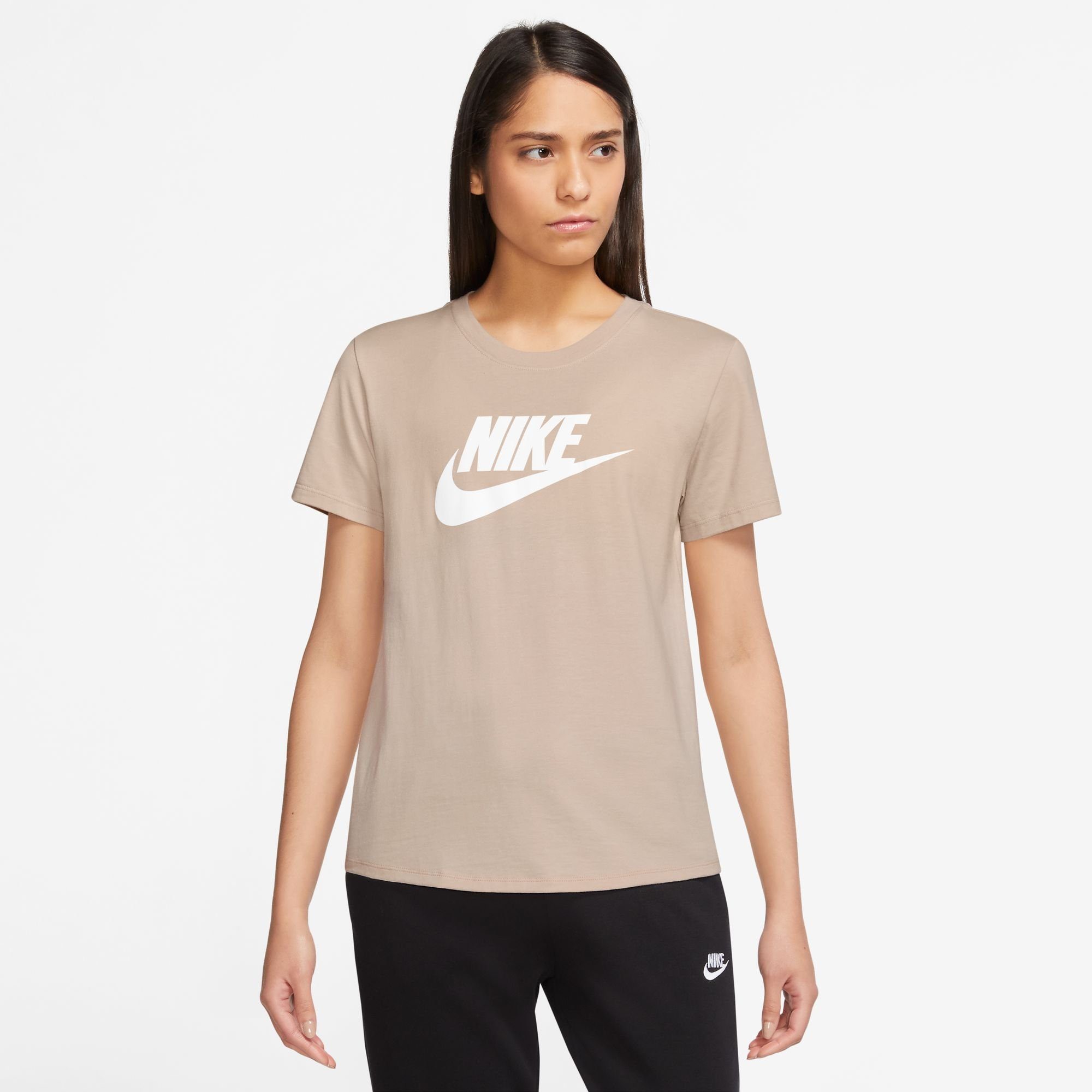 Nike SANDDRIFT/WHITE ESSENTIALS T-Shirt WOMEN'S Sportswear T-SHIRT LOGO