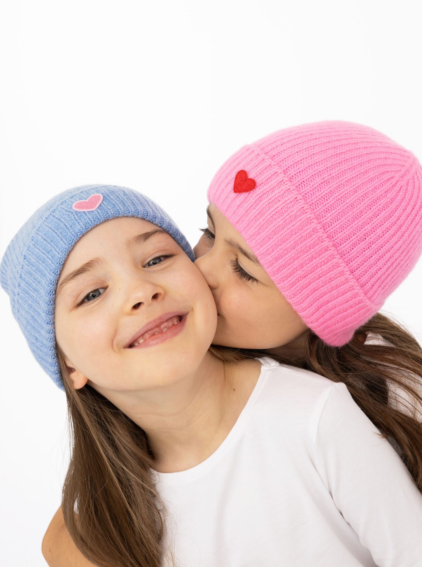 Zwillingsherz Beanie "Heart-Patch" Kids-Kaschmir Mütze mit Herzpatch