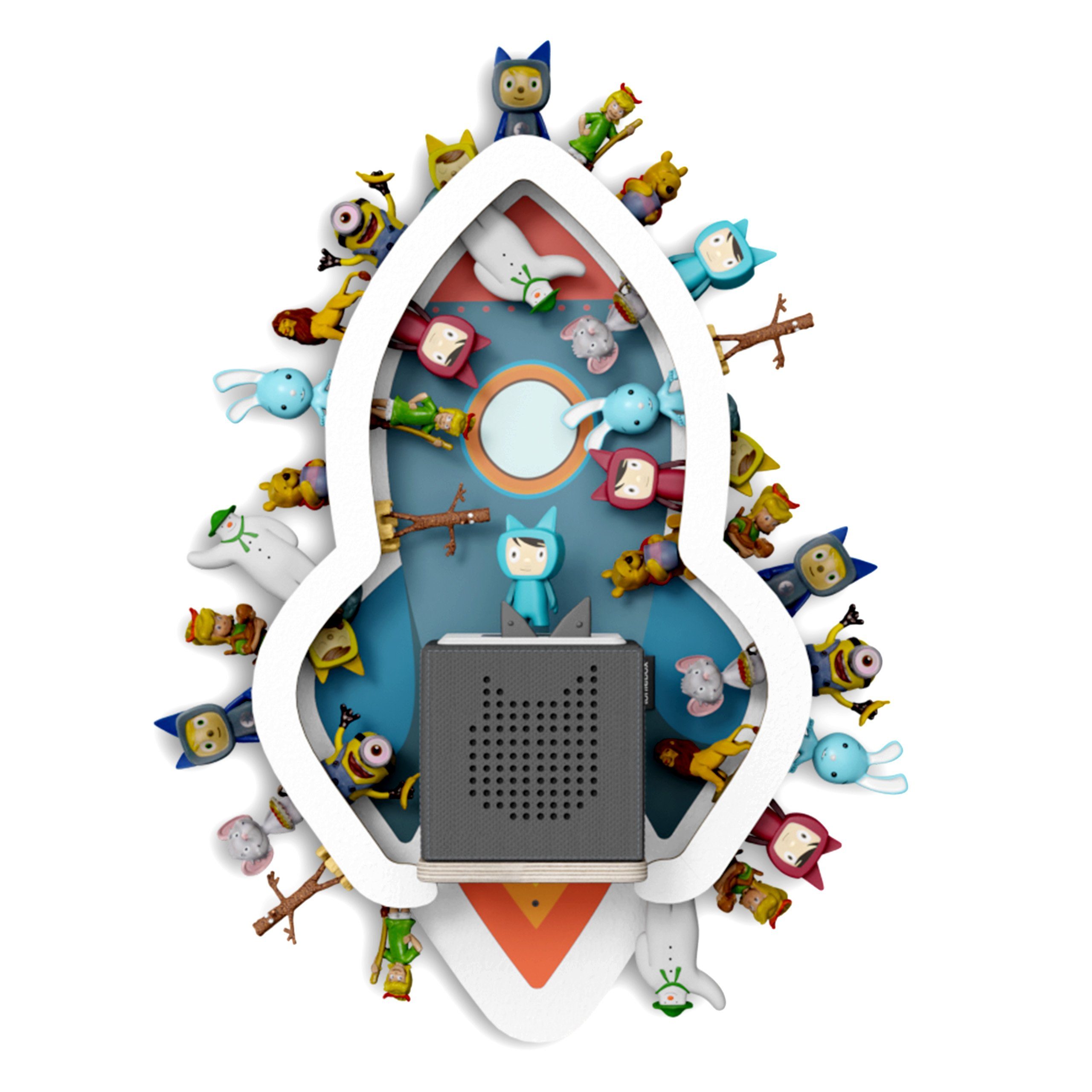 Holzura Kinderregal Tonieregal für Toniebox, Kinderregal Rakete Regal für T günstig online kaufen