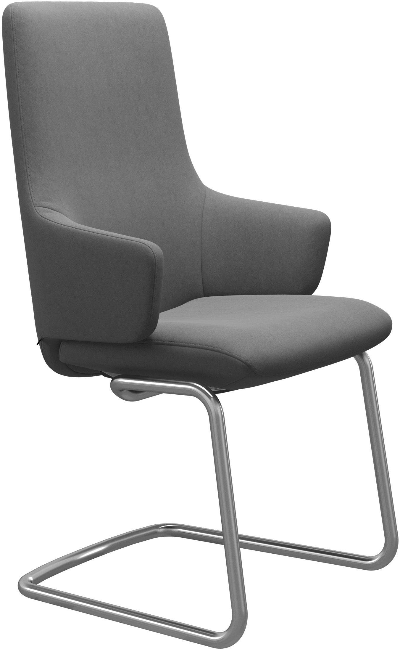 Stressless® Polsterstuhl Laurel, High Back mit Armlehne, Größe L, mit Beinen aus Stahl in Chrom