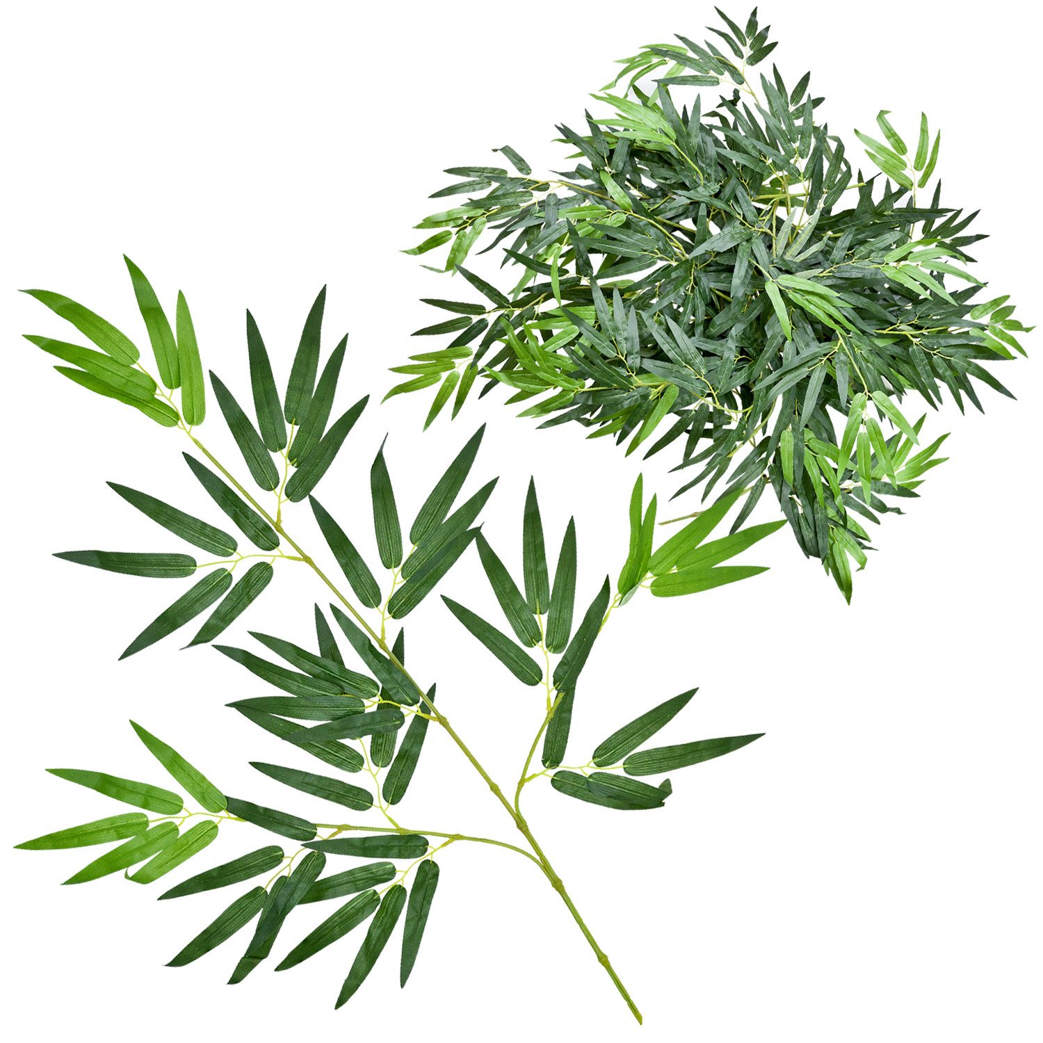 Kunstzweig Künstliche Bambuszweige Kunstpflanze 66 cm 12 Stück Dekoration, Decovego