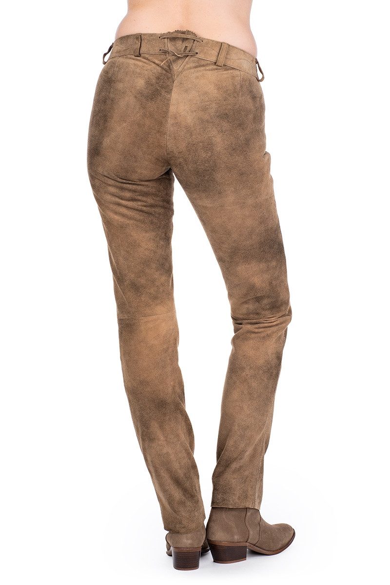 Spieth & Wensky Lederhose Trachtenlederhose Damen - GUNDULA - sandstein