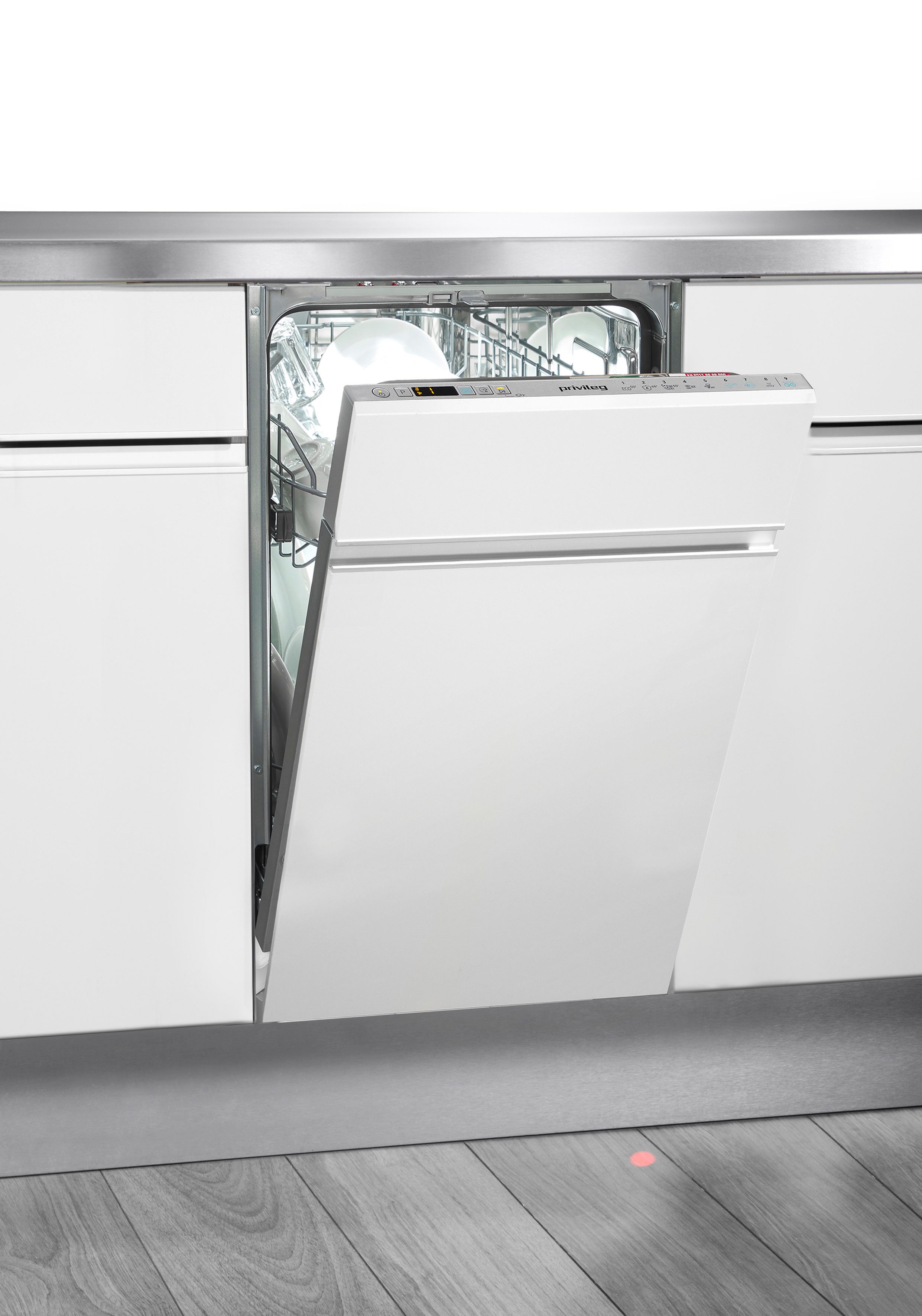 Privileg vollintegrierbarer Geschirrspüler PV2IC10BS7LA0, 10 Maßgedecke, Auto Door - automatisches Türöffnungssystem (abschaltbar)