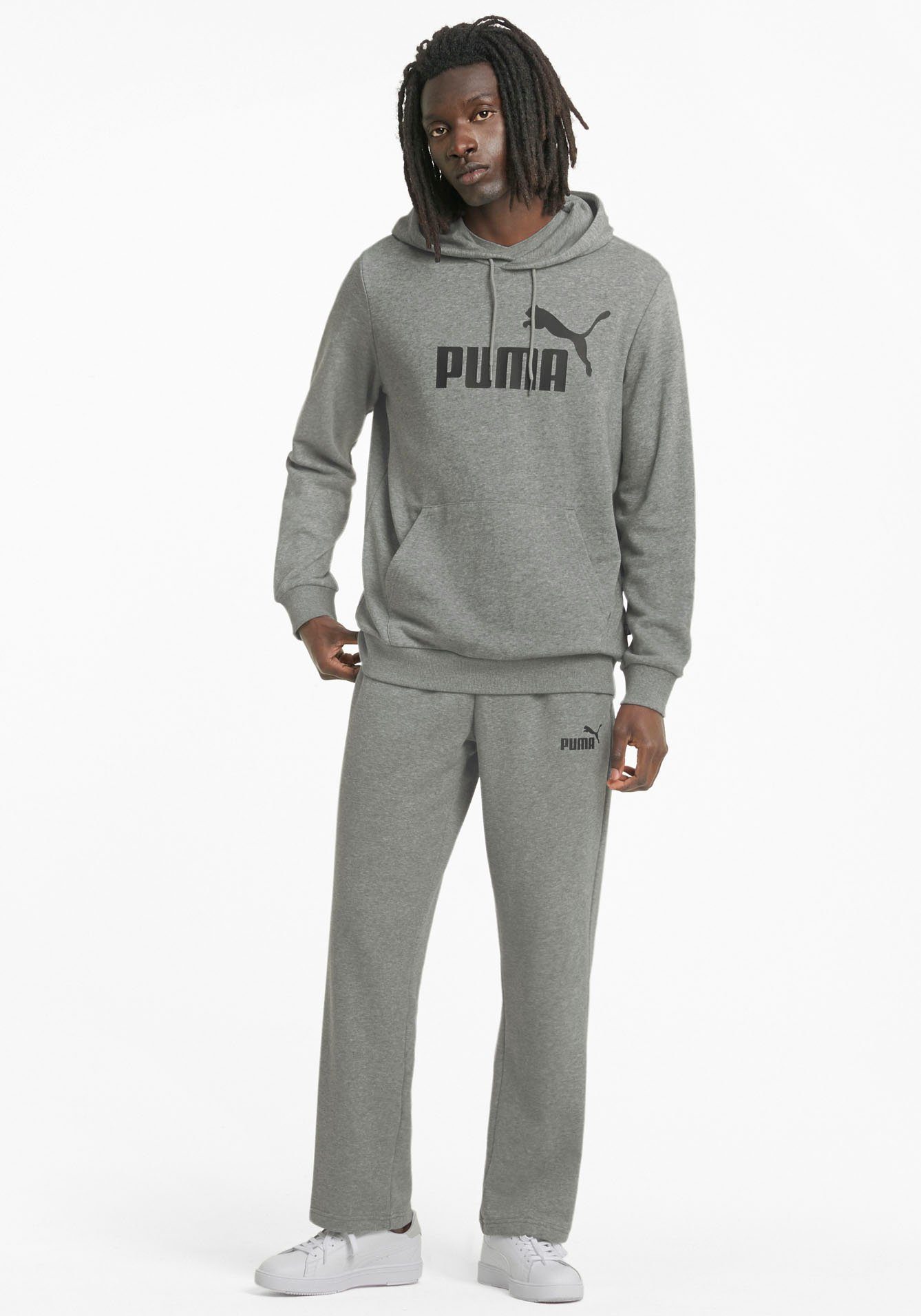 LOGO BIG Kapuzensweatshirt Heather ESS Gray Medium TR HOODIE PUMA