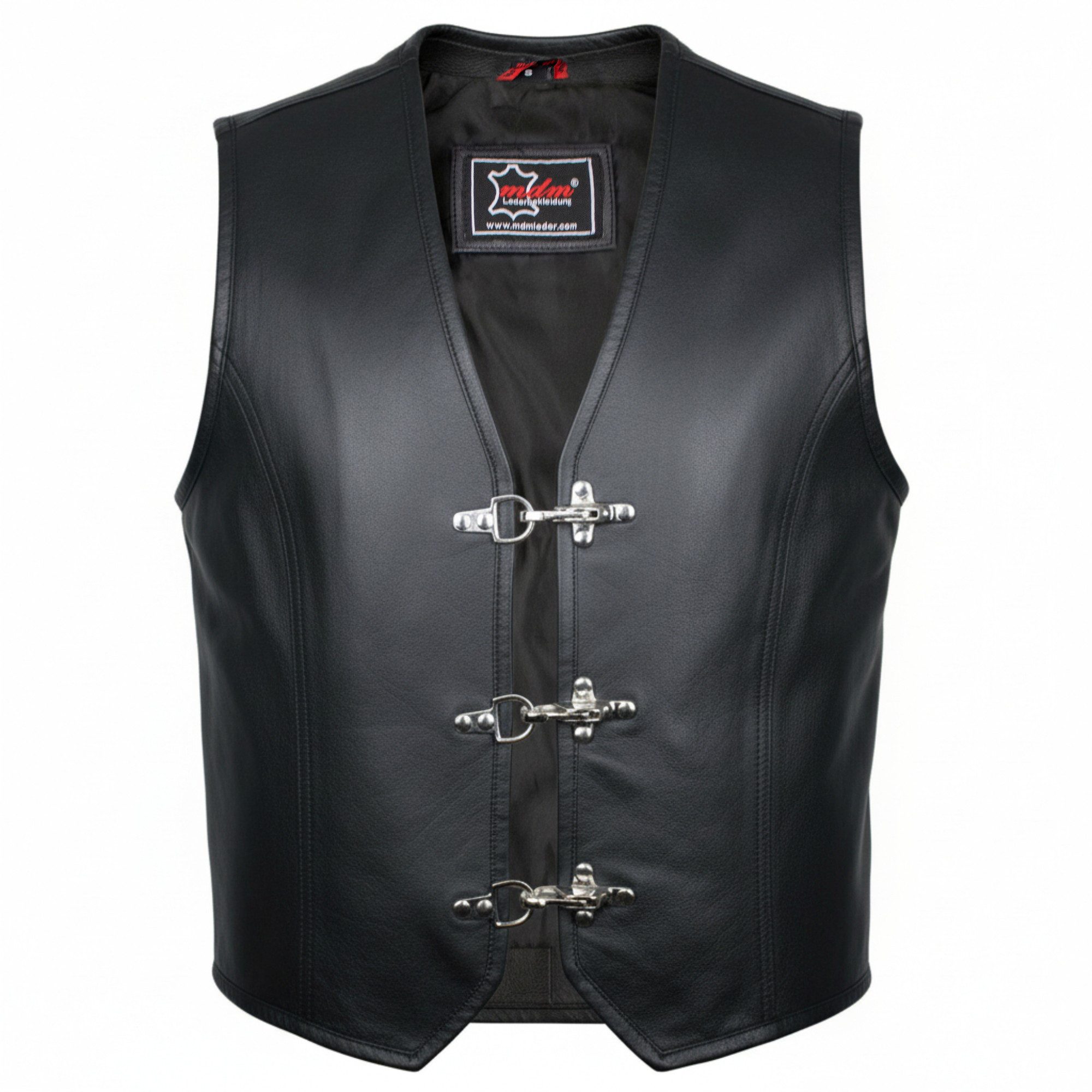 MDM Motorradweste Herren Biker Lederweste Kutte ohne Taschen, Schnallen Ver günstig online kaufen