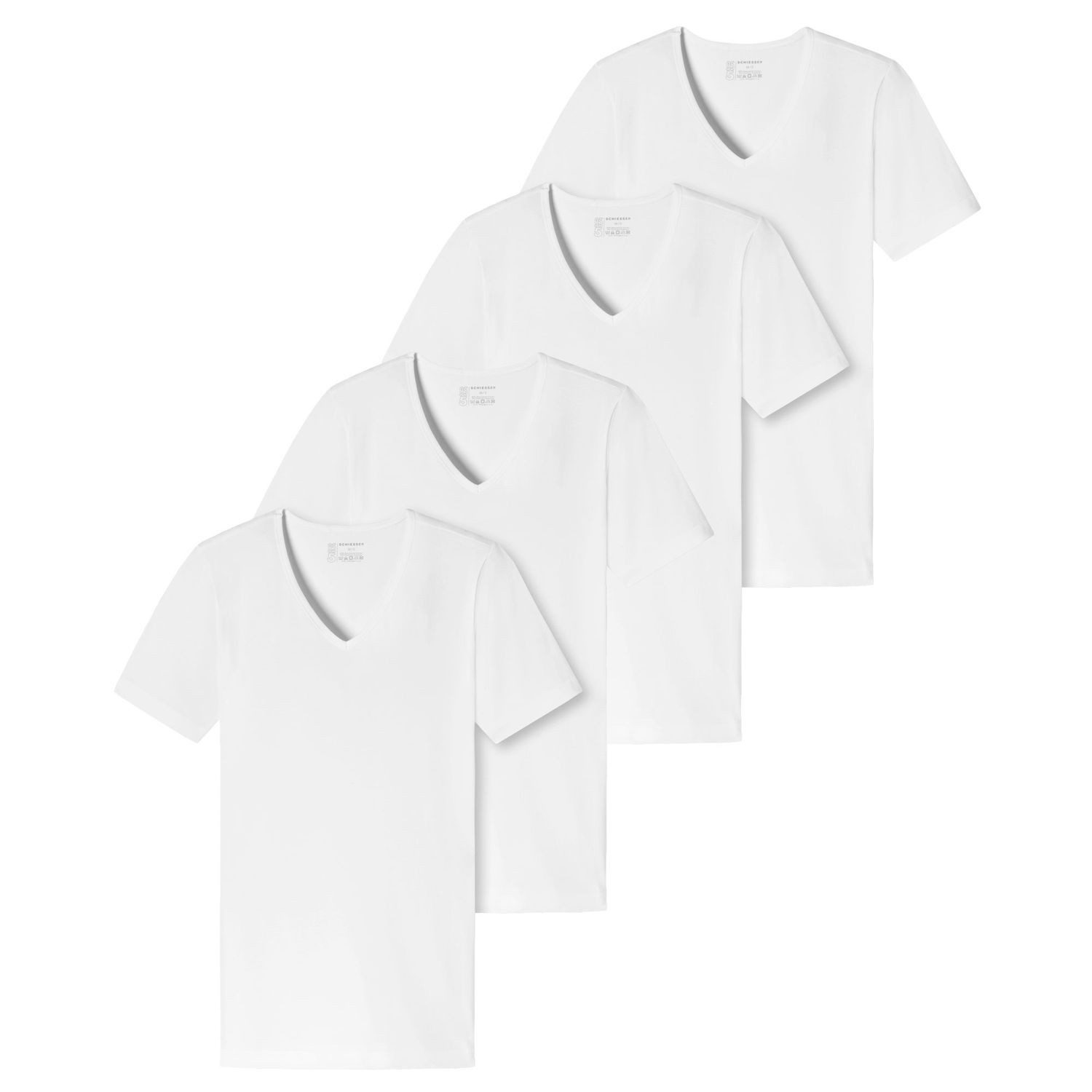 Schiesser T-Shirt V-Ausschnitt, kurzarm, im 4er Pack günstig online kaufen