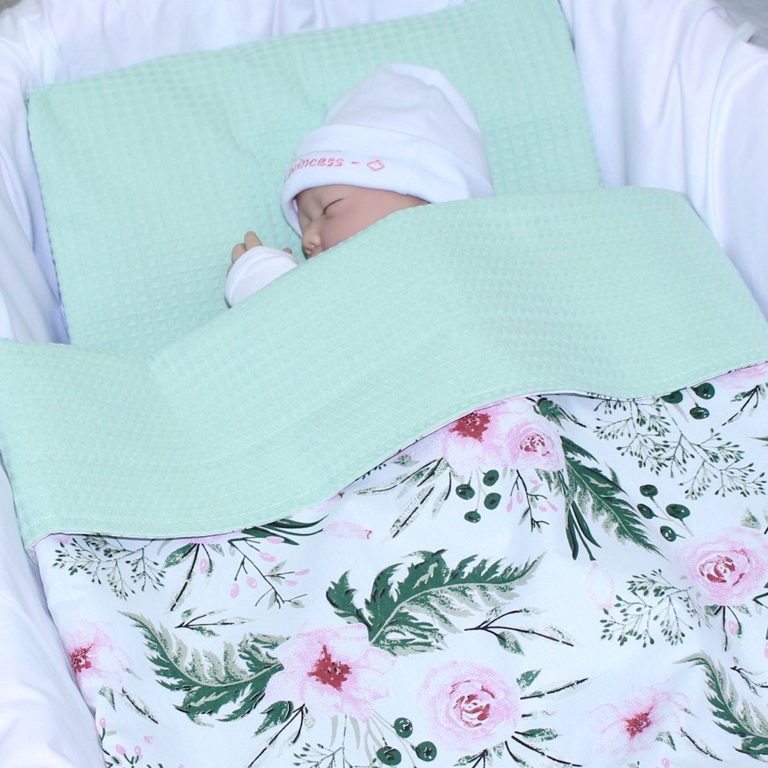 Babydecke Babydecke Waffelpiqué Baumwolle Kuscheldecke Kinderwagendecke, günstig online kaufen