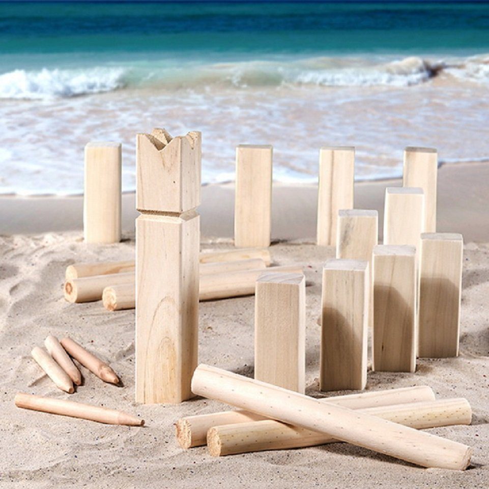 Kubb Wurfspiel Wikinger Holzspiel Ocean5 Schwedenschach Holz Outdoor Spiel Toy 