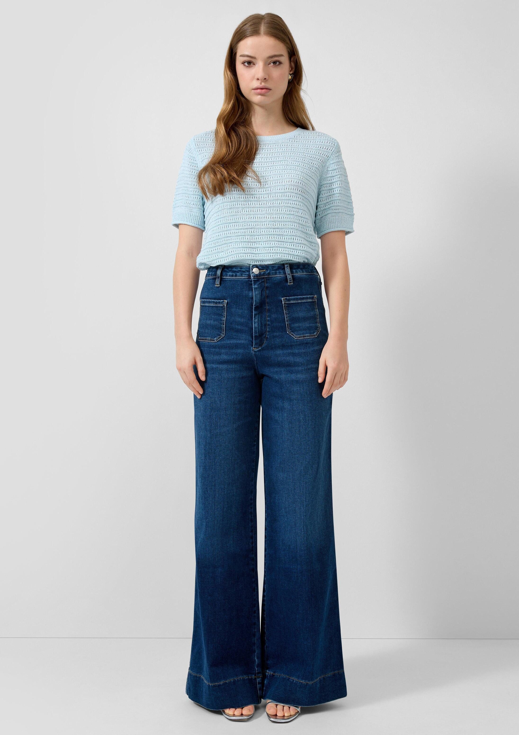 QS Weite Jeans Jeans-Hose Jeans / High Rise / Flared Fit