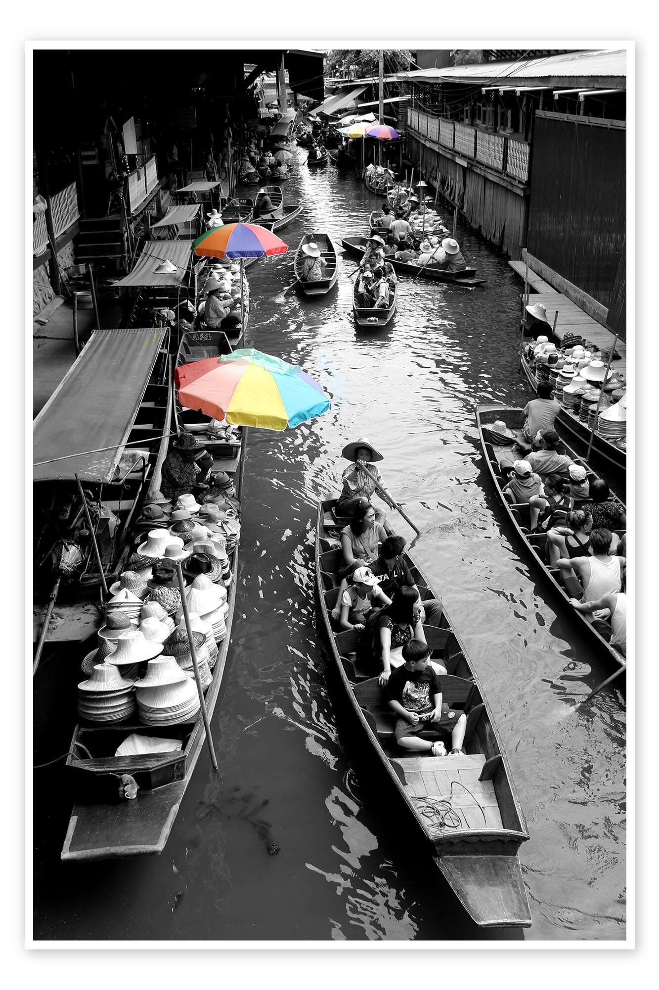 Posterlounge Wandbild Ein Markt in Bangkok, Thailland, Editors Choice, erhältlich als Poster, Leinwandbild, Wandsticker oder Acrylglasbild