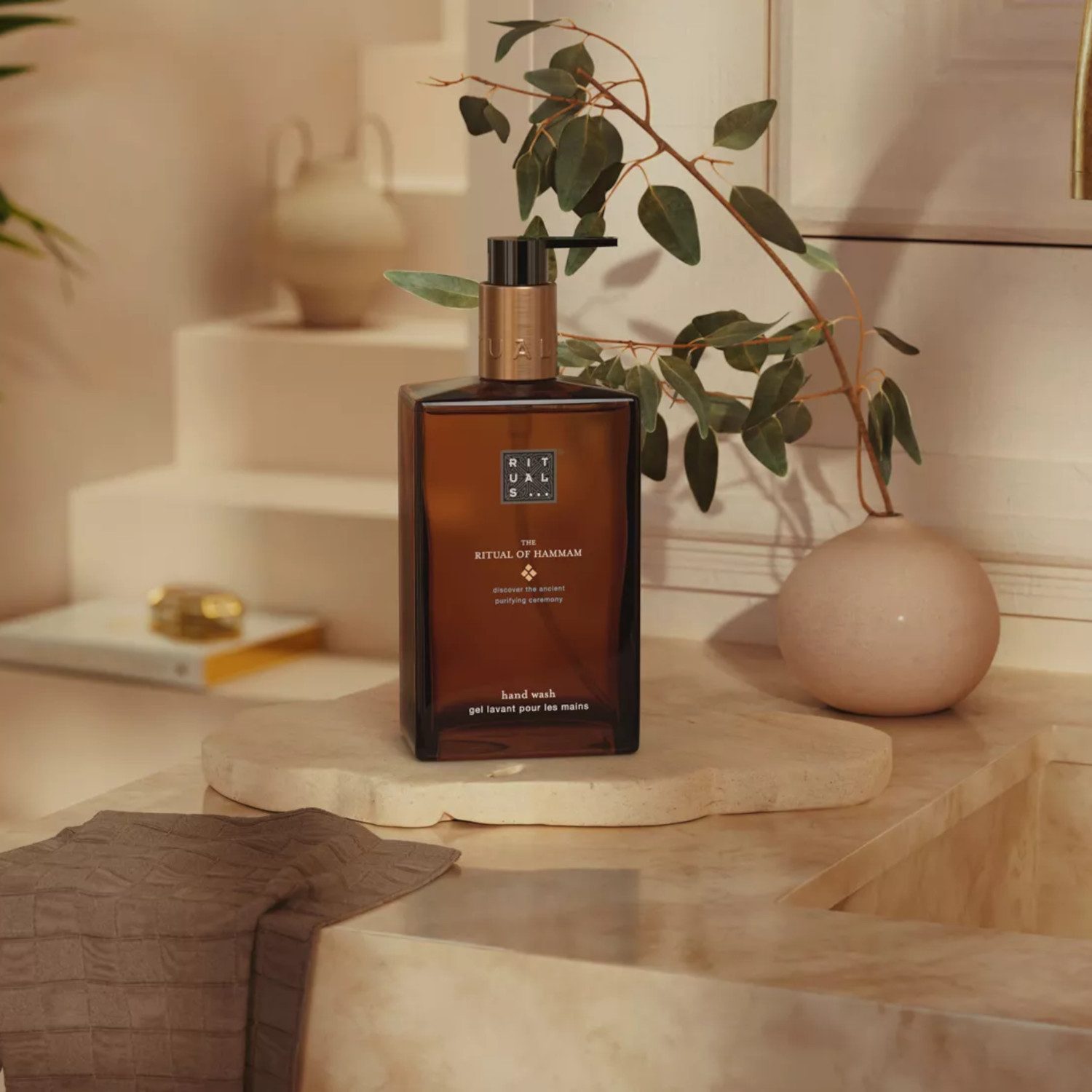 Rituals Flüssigseife Rituals Hand Wash The Ritual Of Hammam 300ml, 1-tlg., Erfrischende Handseife mit Arganöl und Eukalyptus