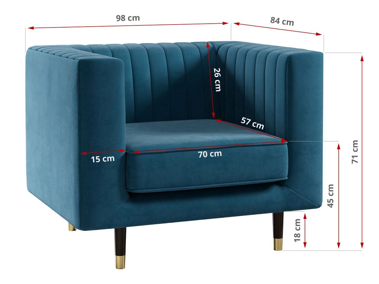 MÖBEL Möbelset Kronos Blau im Beinen, mit ELMO Loungemöbel 2 Sofa modischen MKS hohen Stil, 3 1,