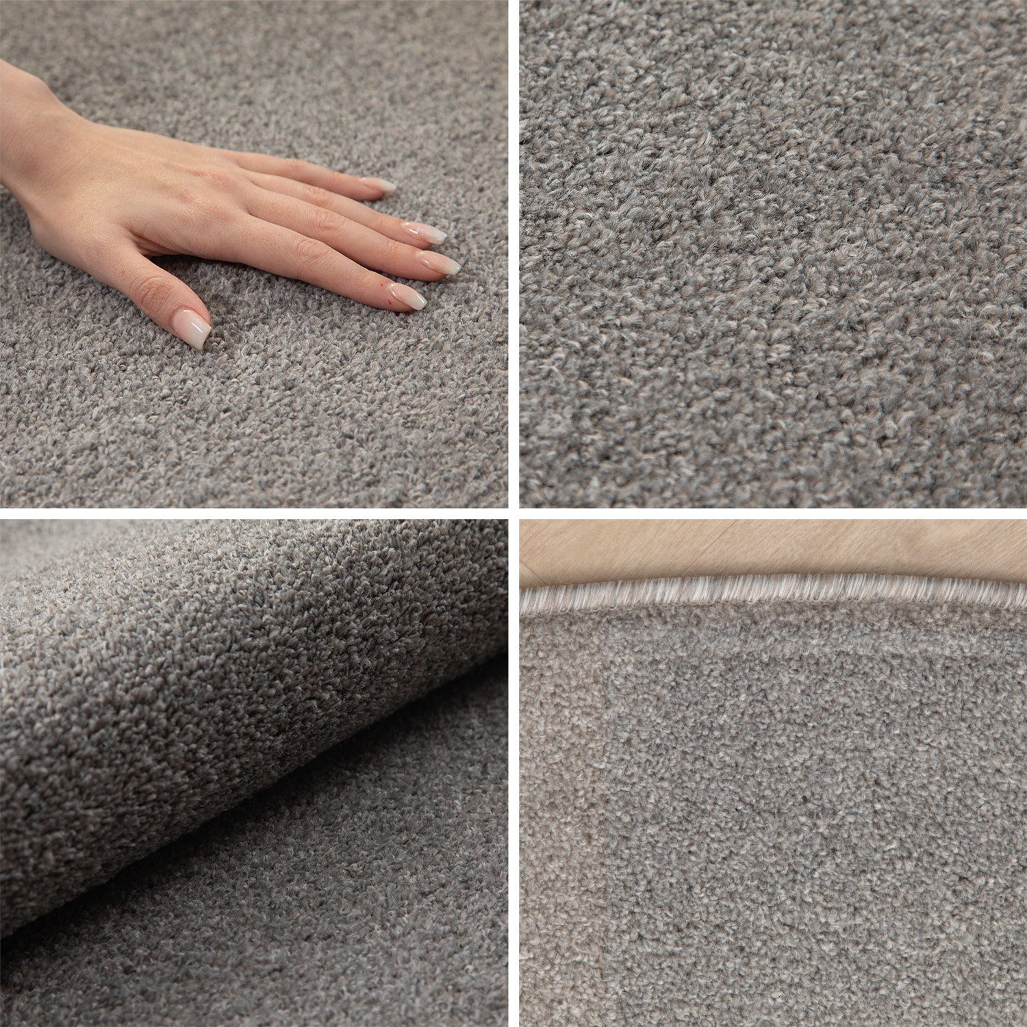 SIMPEX24 Teppich Unicolor - Einfarbig, Rund, Höhe: 11 mm, Einfarbig Kurzflo günstig online kaufen