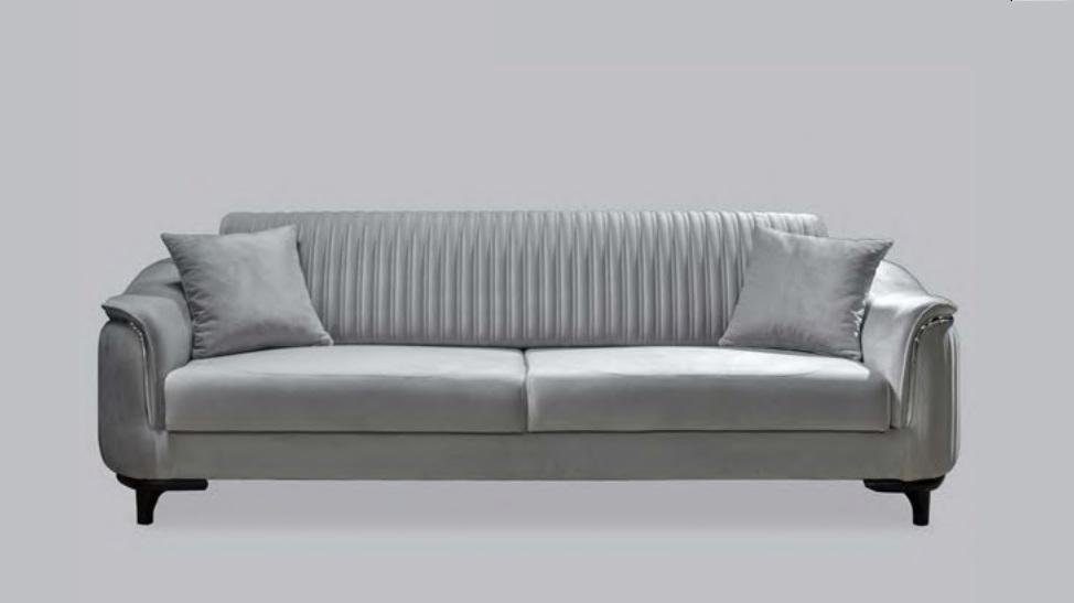 JVmoebel Sofa Graue Sofagarnitur Sofa Sessel Garniur Europe Sofas Sitzer 3+3+1 Made Modern, Luxus in